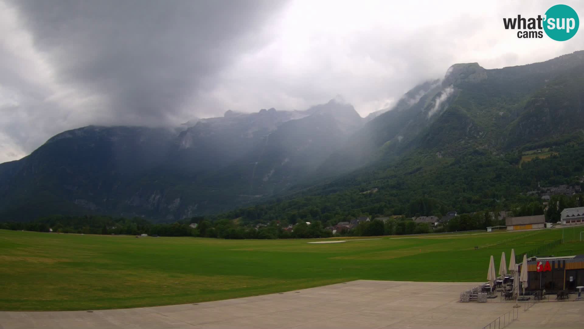 Live webcam Bovec airport – View to Kanin