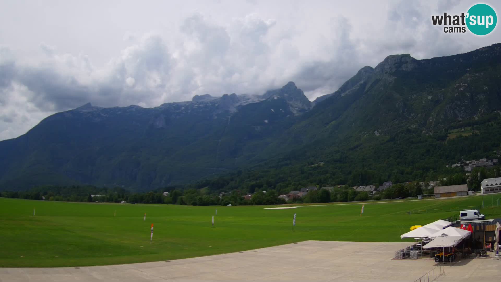 Live webcam Bovec airport – View to Kanin
