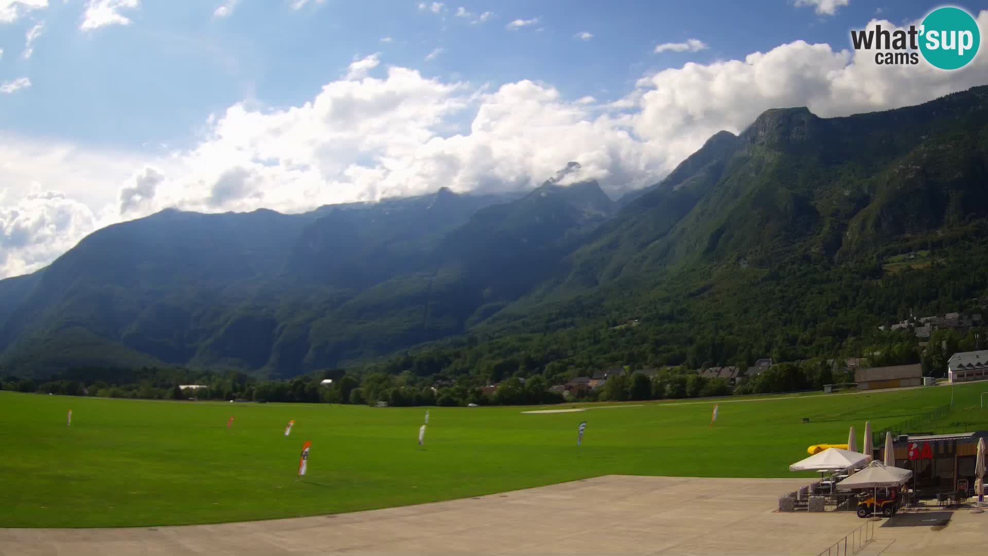 Live webcam Bovec airport – View to Kanin