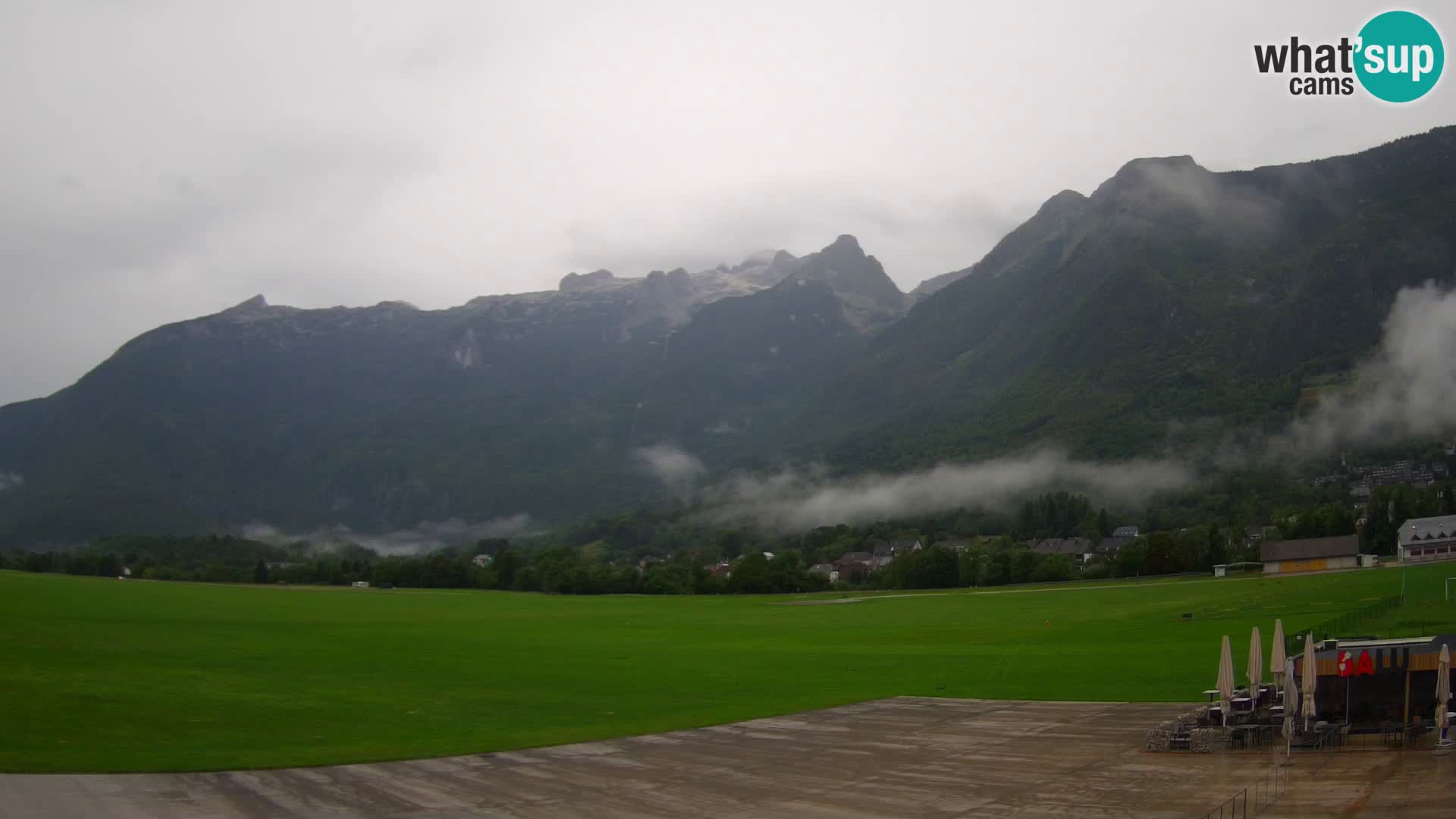 Live webcam Bovec airport – View to Kanin