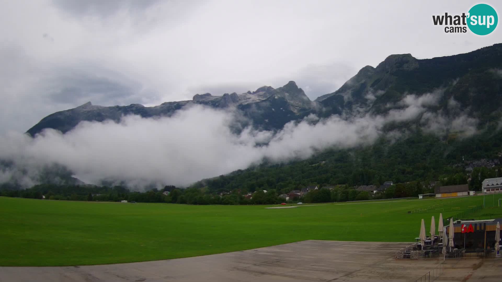 Live webcam Bovec airport – View to Kanin