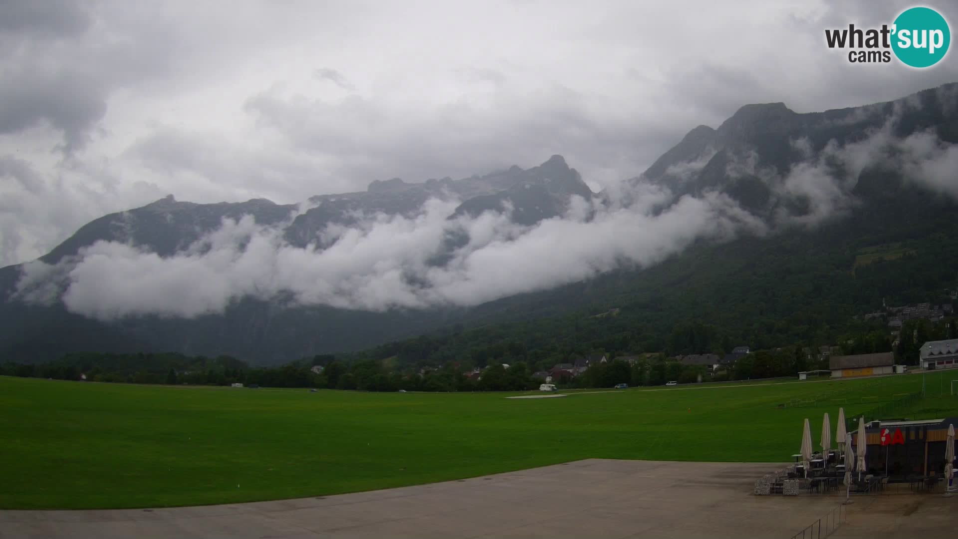 Live webcam Bovec airport – View to Kanin