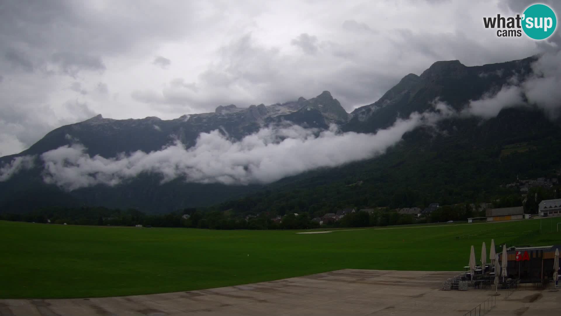 Live webcam Bovec airport – View to Kanin