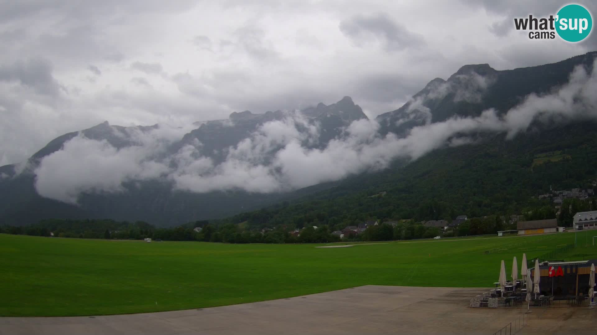 Live webcam Bovec airport – View to Kanin