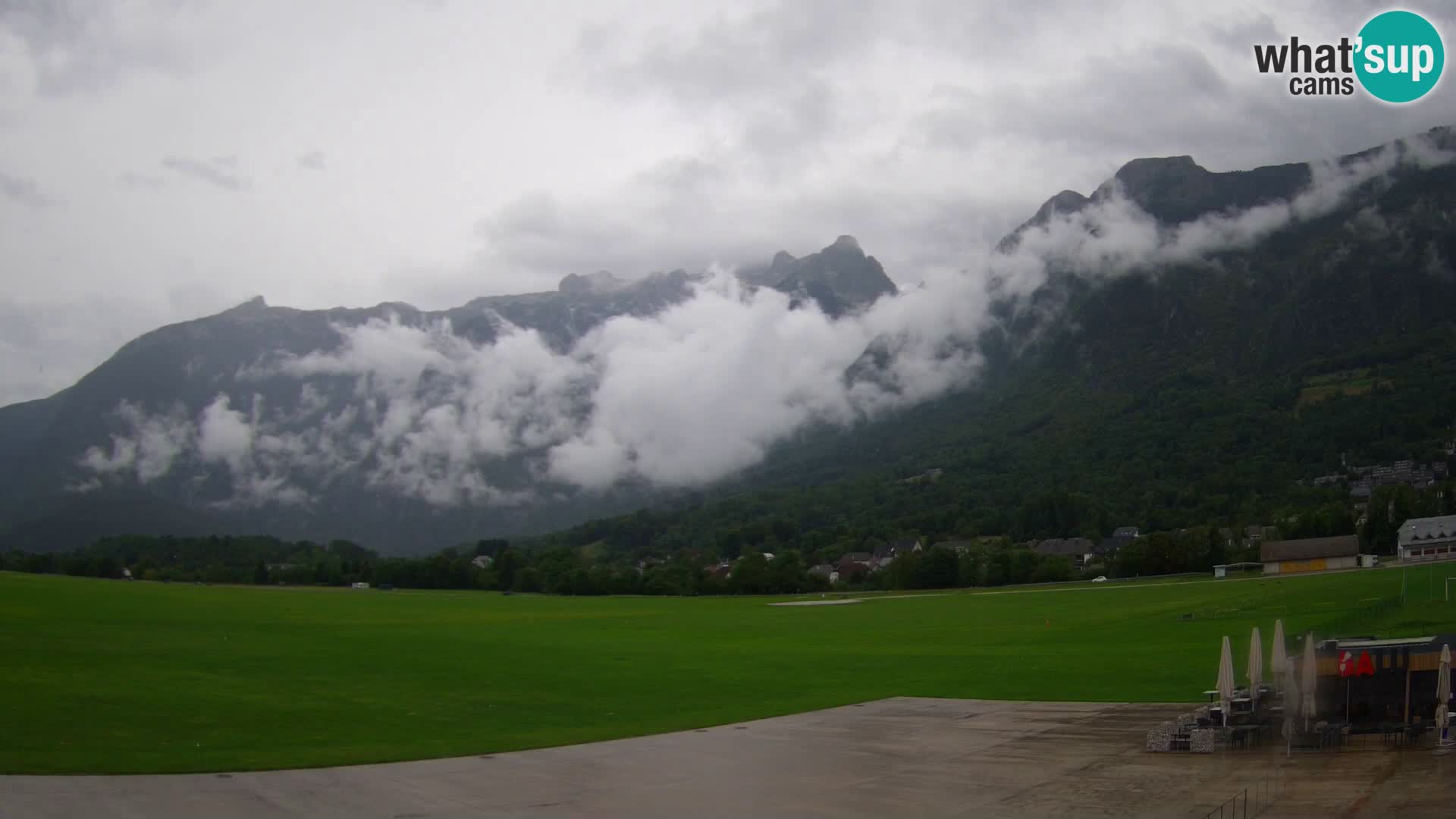 Live webcam Bovec airport – View to Kanin