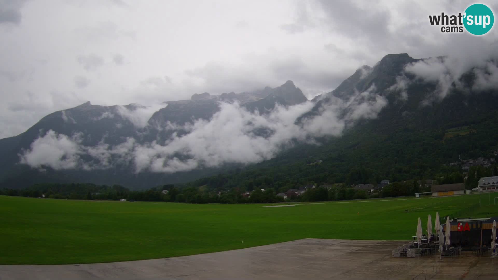 Live webcam Bovec airport – View to Kanin