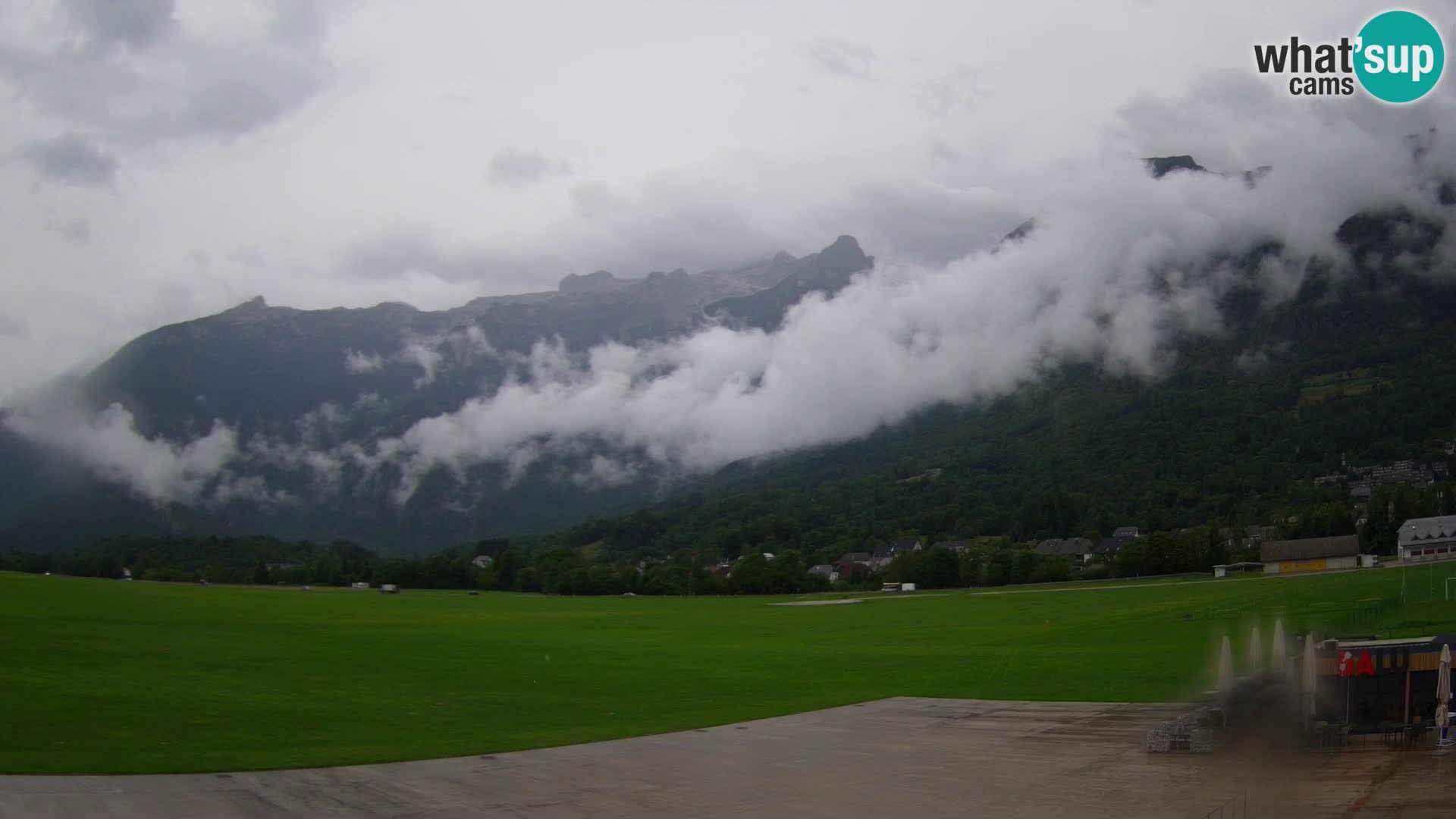Live webcam Bovec airport – View to Kanin