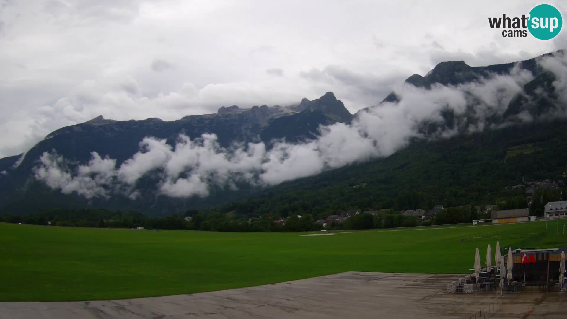Live webcam Bovec airport – View to Kanin