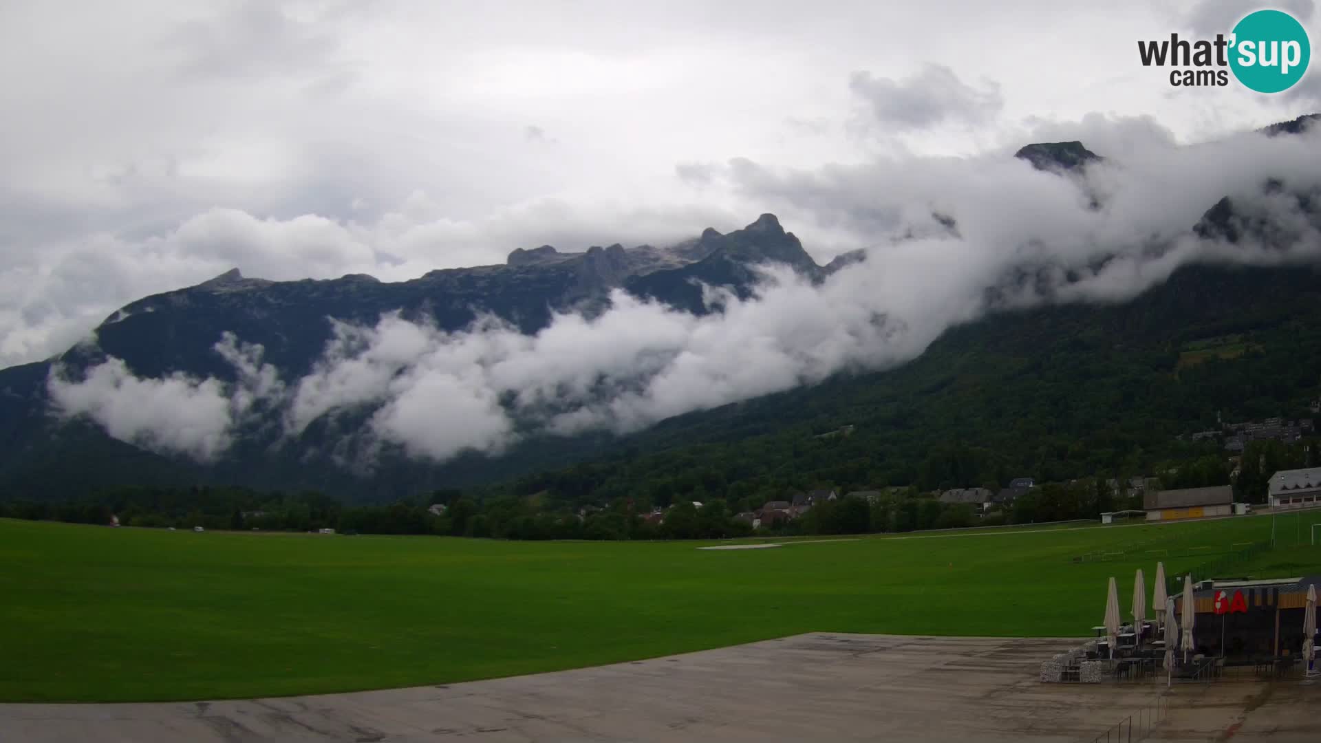 Live webcam Bovec airport – View to Kanin