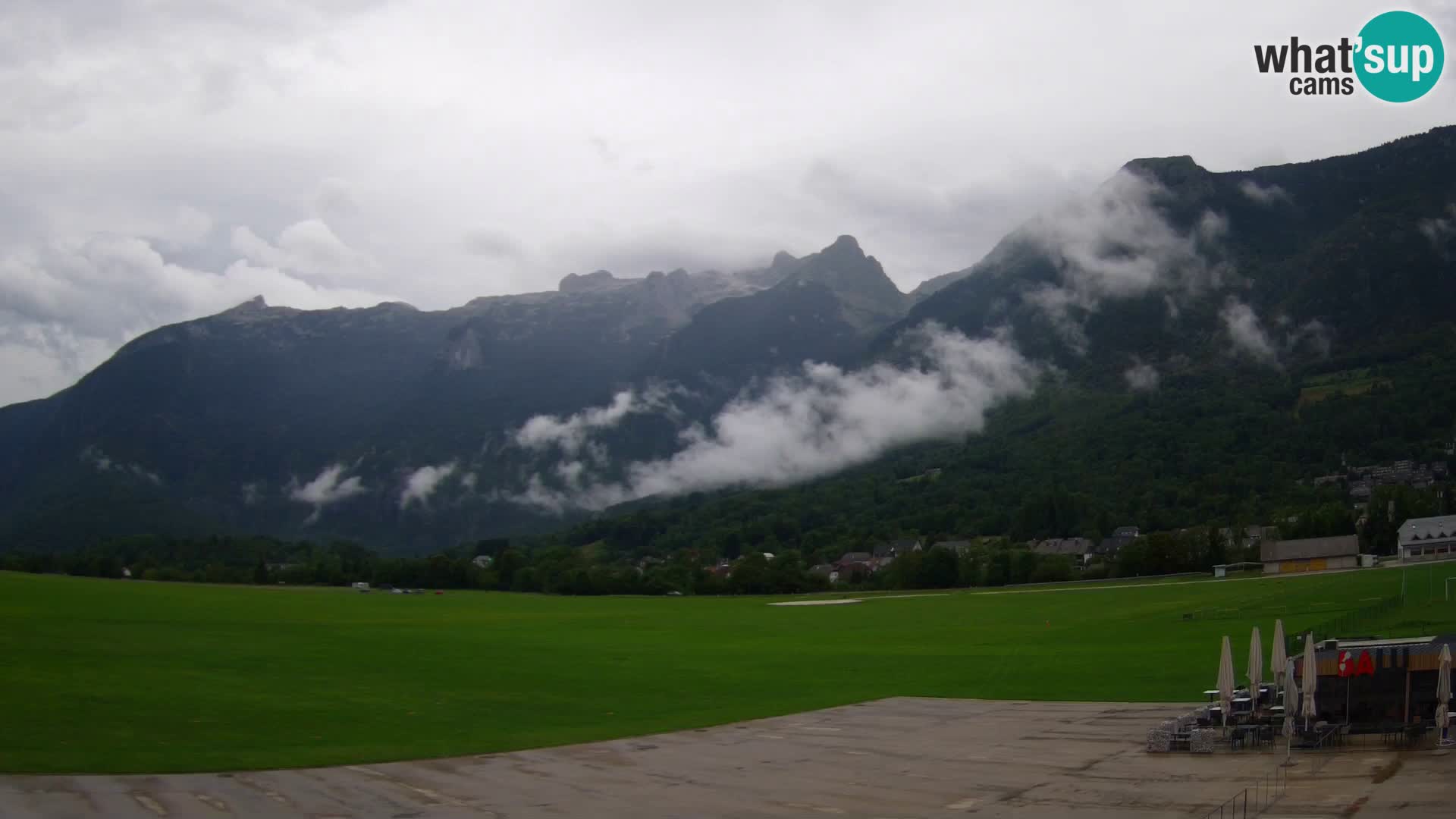 Live webcam Bovec airport – View to Kanin