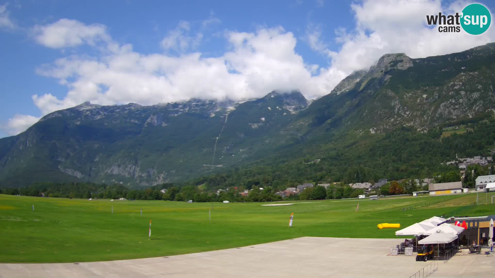 Live webcam Bovec airport – View to Kanin