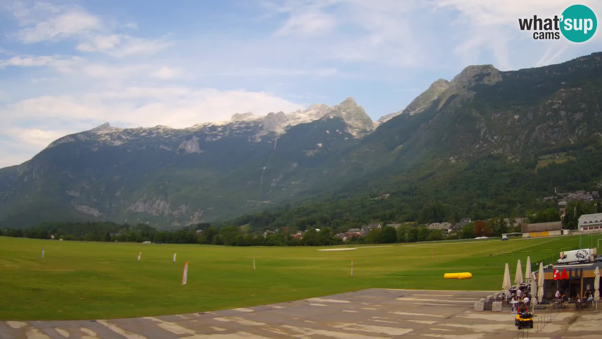 Spletna kamera letališče Bovec – pogled proti Kaninu
