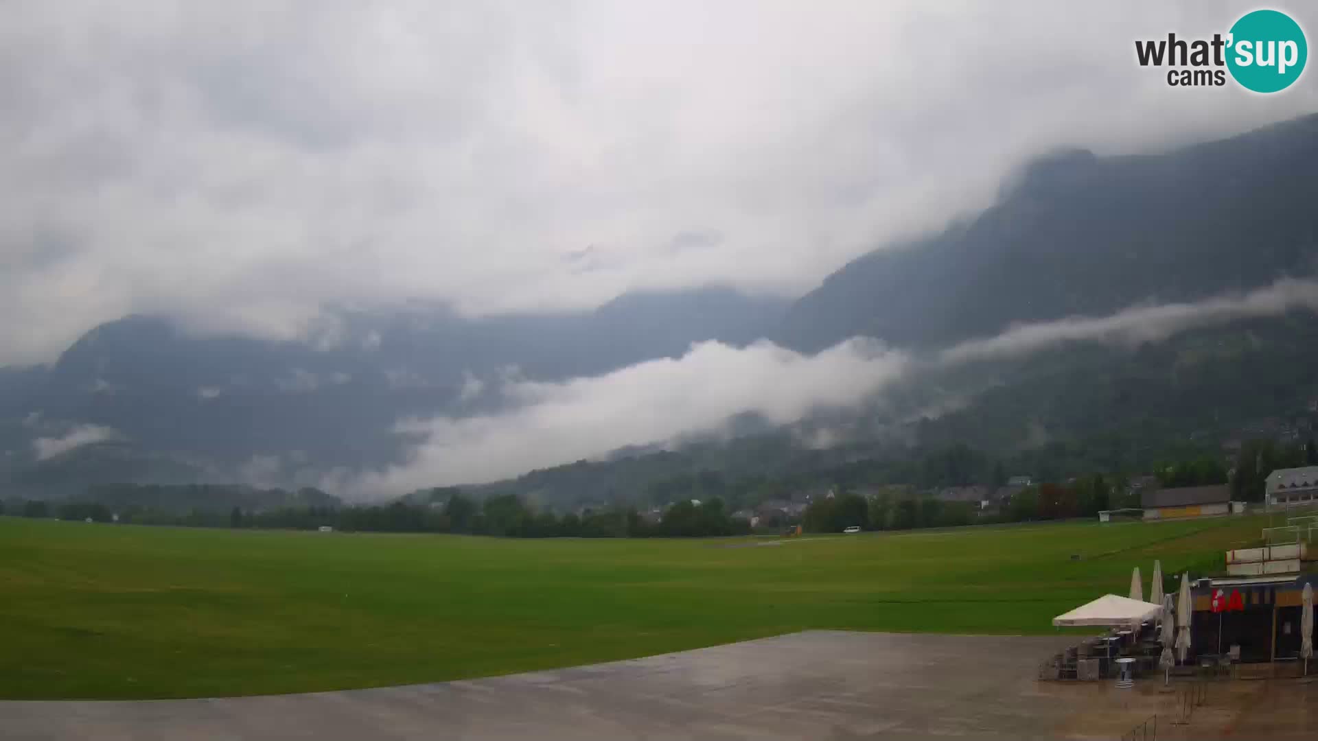 Web kamera uživo Zračna luka Bovec – Pogled na Kanin
