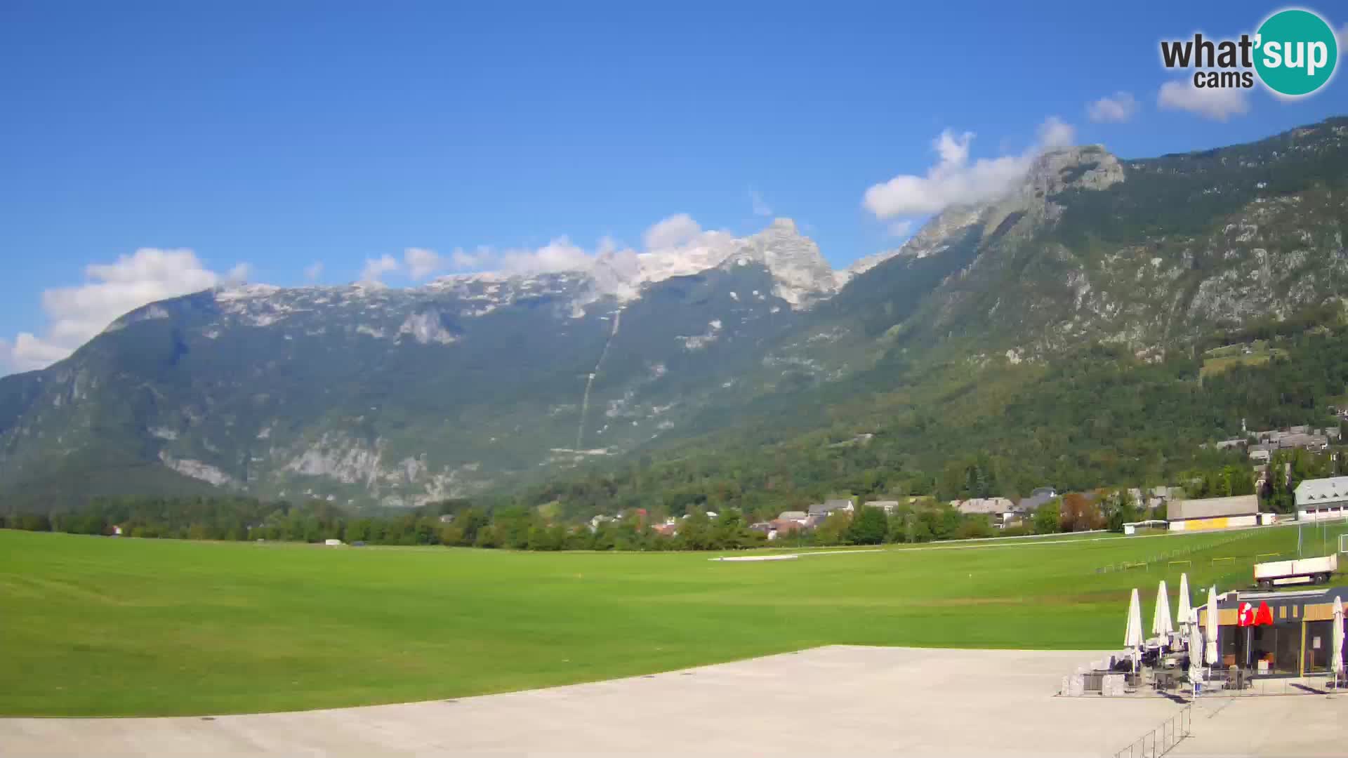 Webcam en direct Aéroport de Bovec – Vue sur Kanin