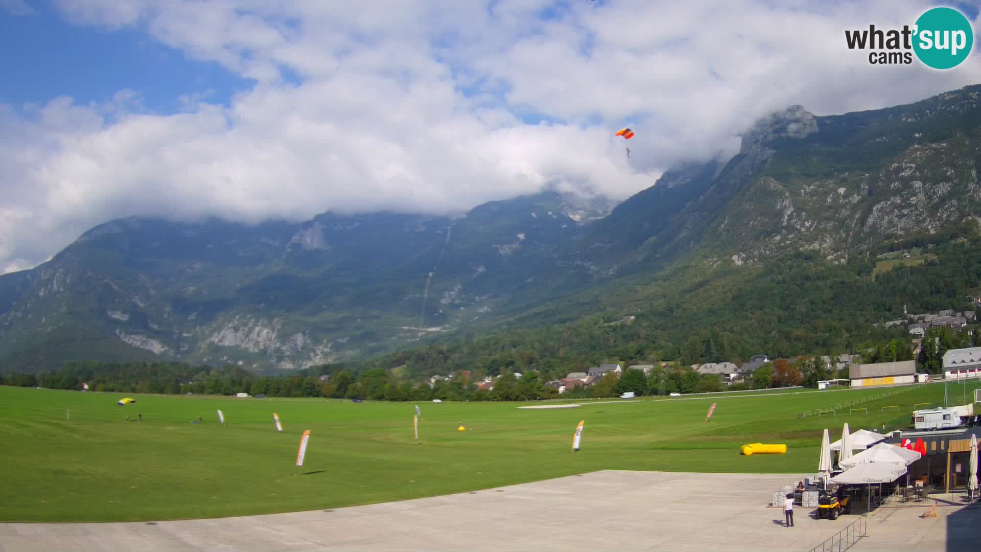 Cámara web en vivo Aeropuerto de Bovec – Vista a Kanin
