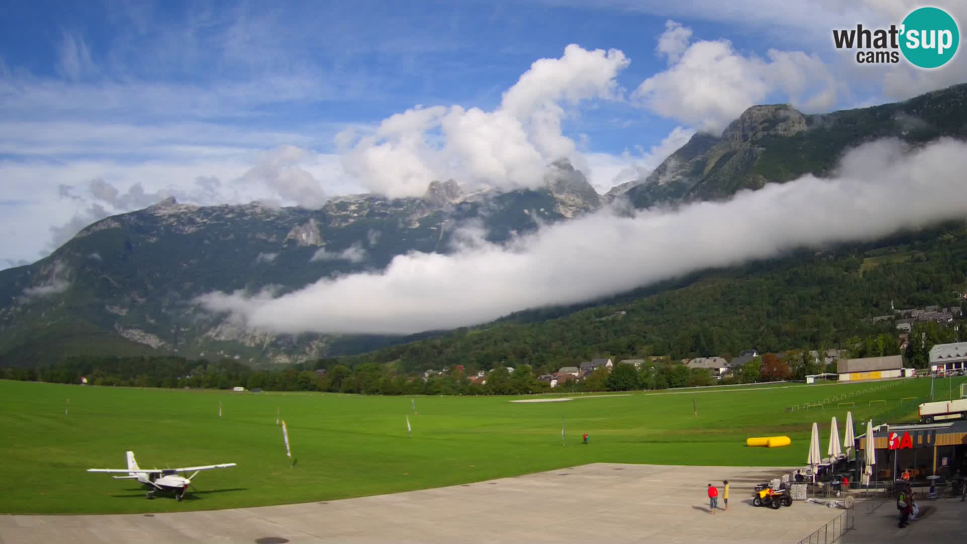 Live webcam Bovec airport – View to Kanin
