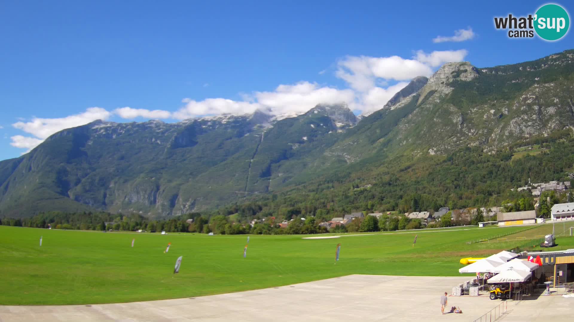 Cámara web en vivo Aeropuerto de Bovec – Vista a Kanin