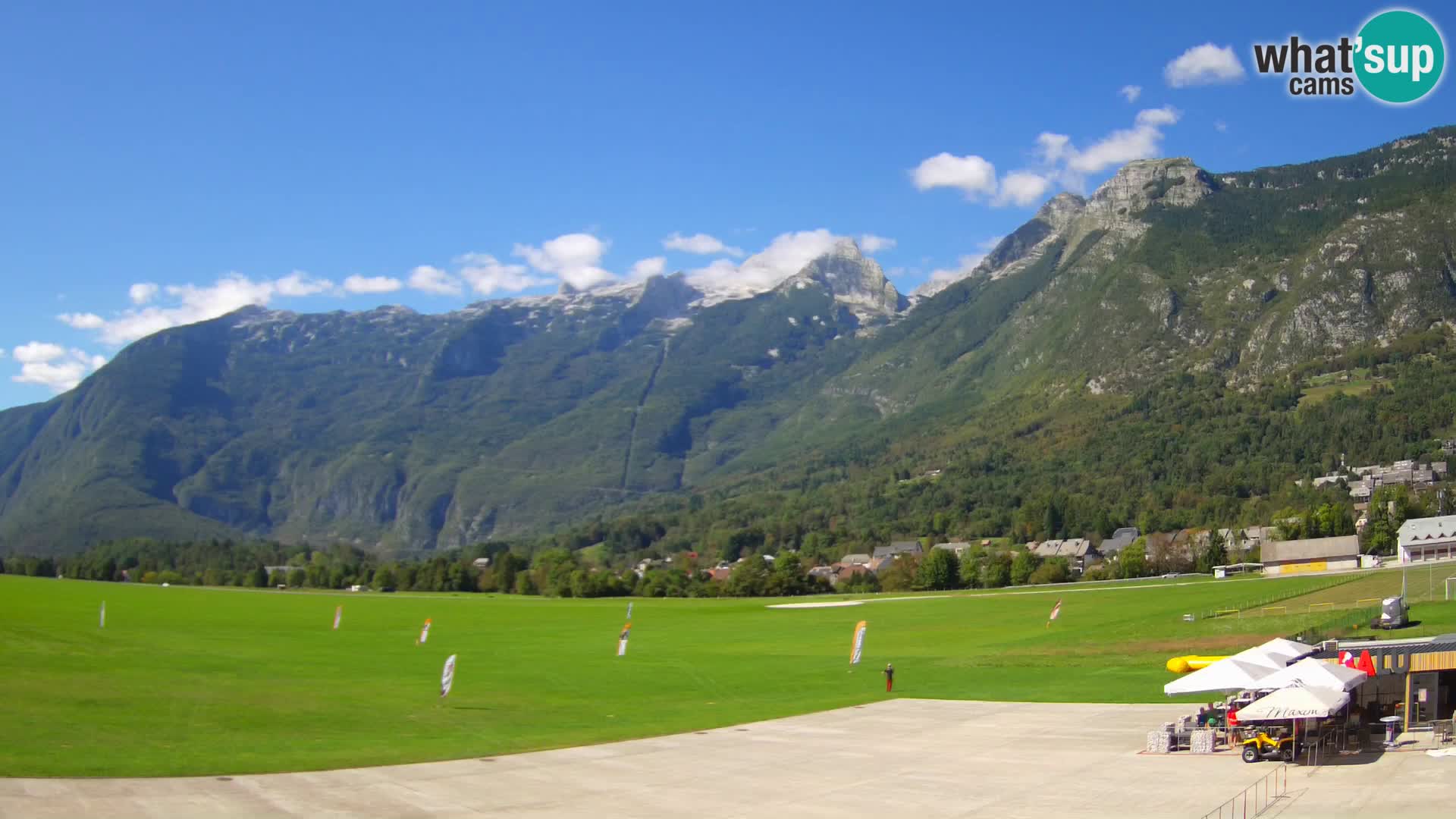 Webcam en direct Aéroport de Bovec – Vue sur Kanin