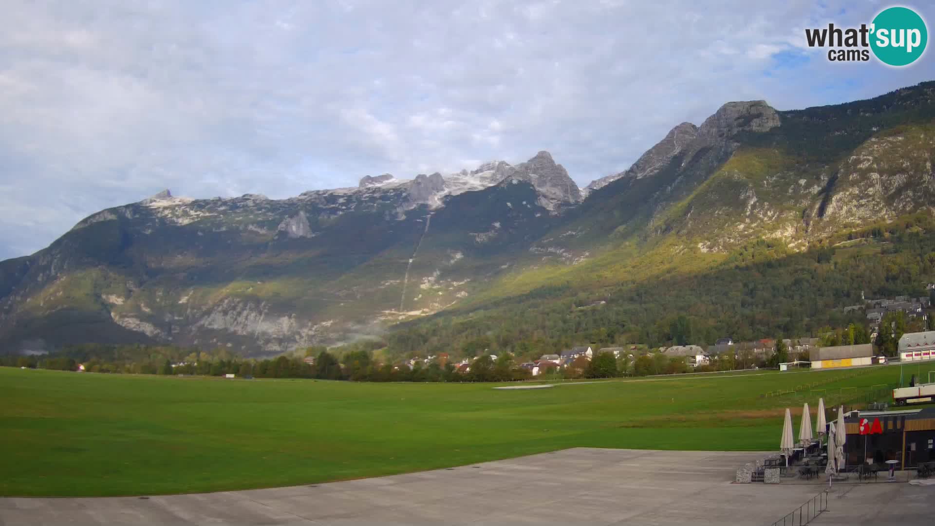 Webcam en direct Aéroport de Bovec – Vue sur Kanin