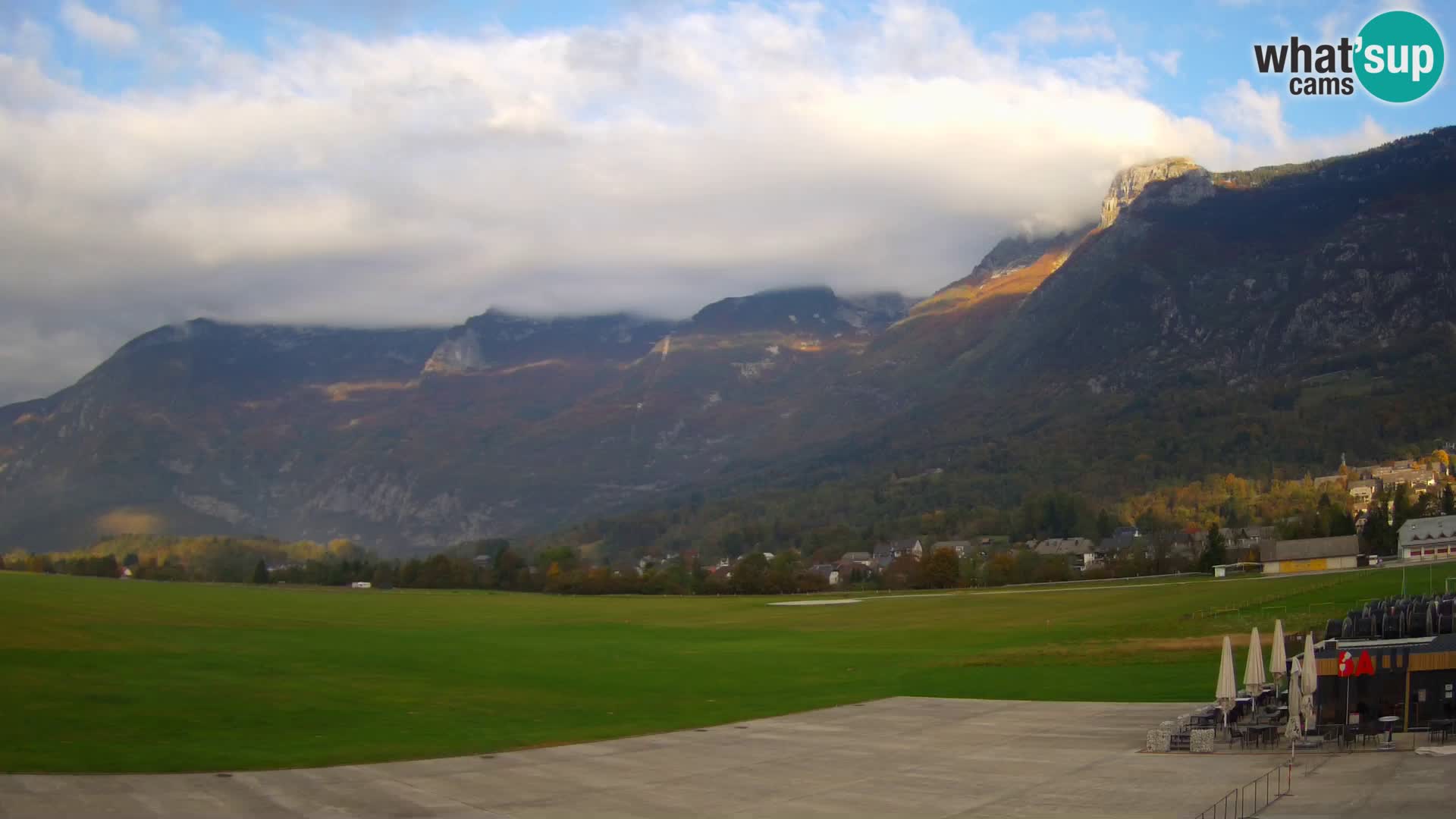 Webcam en direct Aéroport de Bovec – Vue sur Kanin