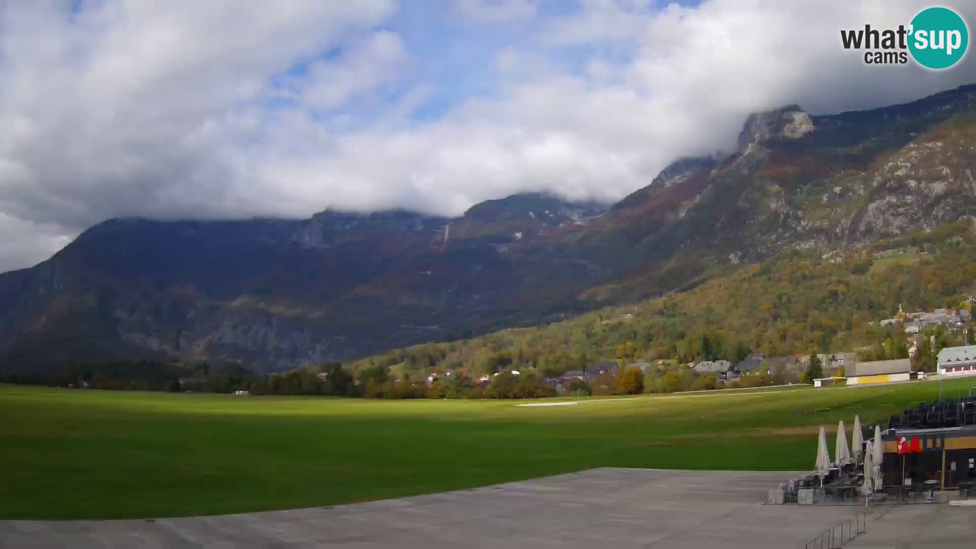 Webcam en direct Aéroport de Bovec – Vue sur Kanin