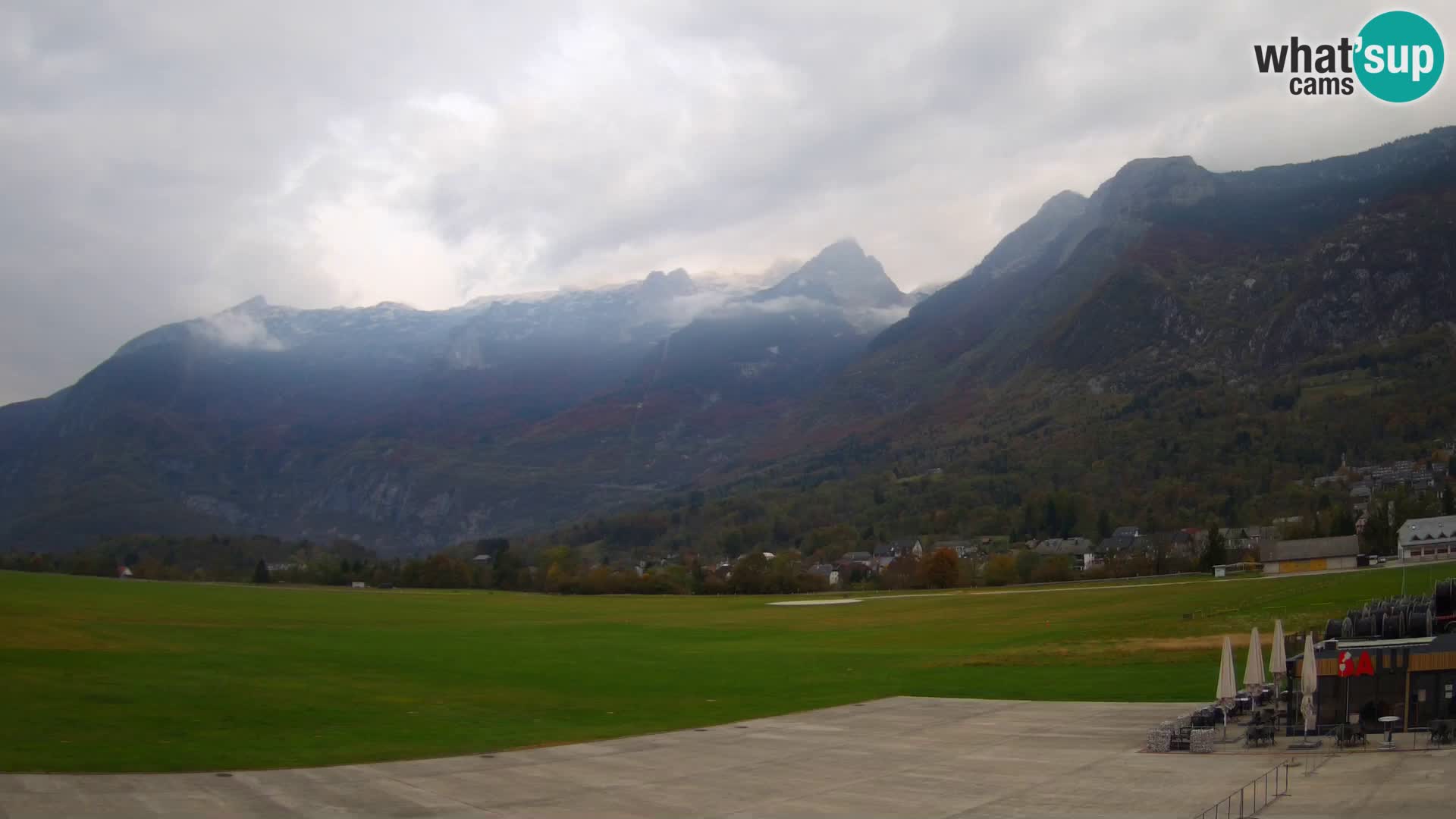 Webcam en direct Aéroport de Bovec – Vue sur Kanin
