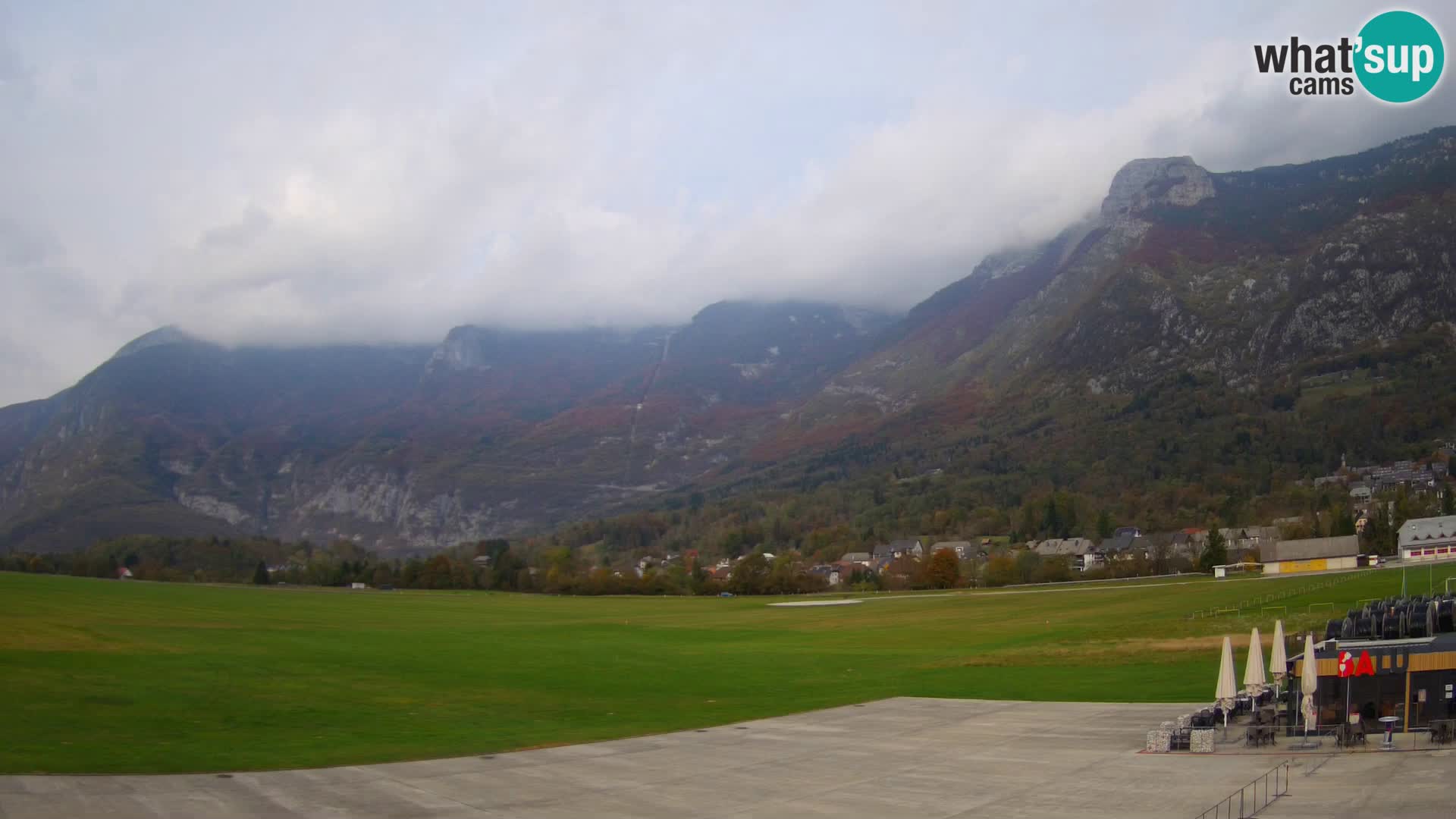 Spletna kamera letališče Bovec – pogled proti Kaninu