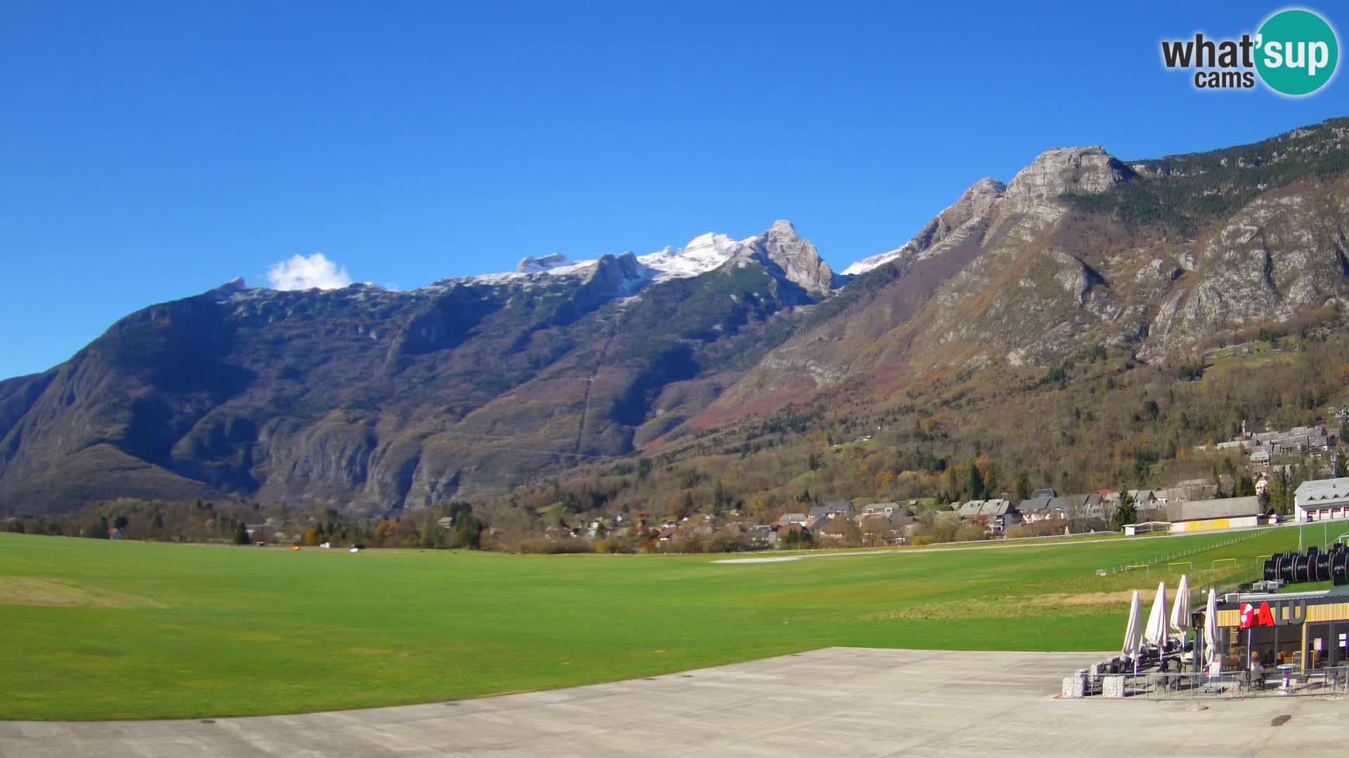 Webcam en direct Aéroport de Bovec – Vue sur Kanin