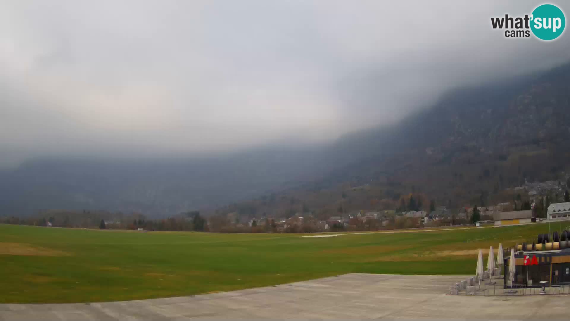 Webcam en direct Aéroport de Bovec – Vue sur Kanin