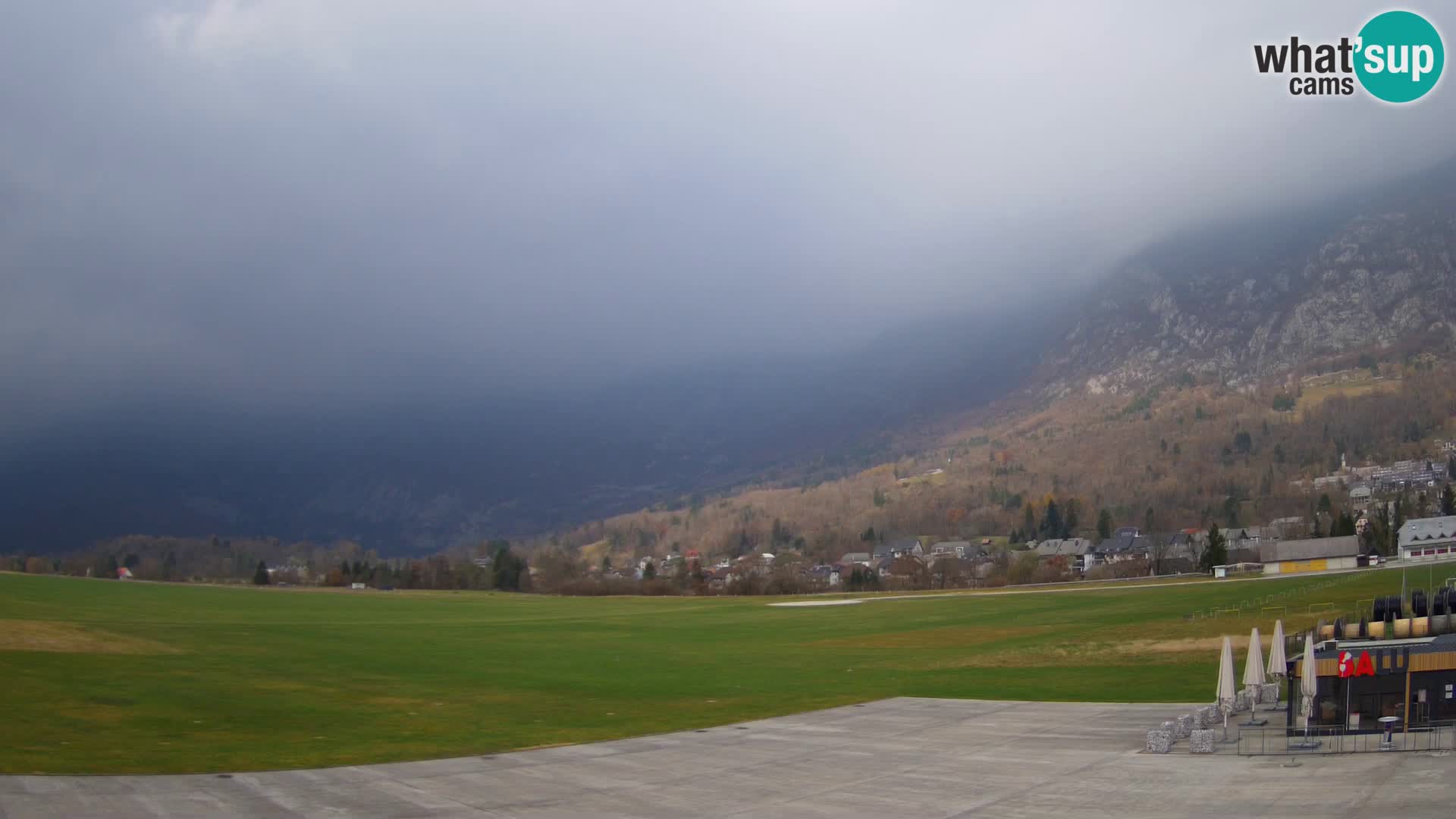 Webcam en direct Aéroport de Bovec – Vue sur Kanin