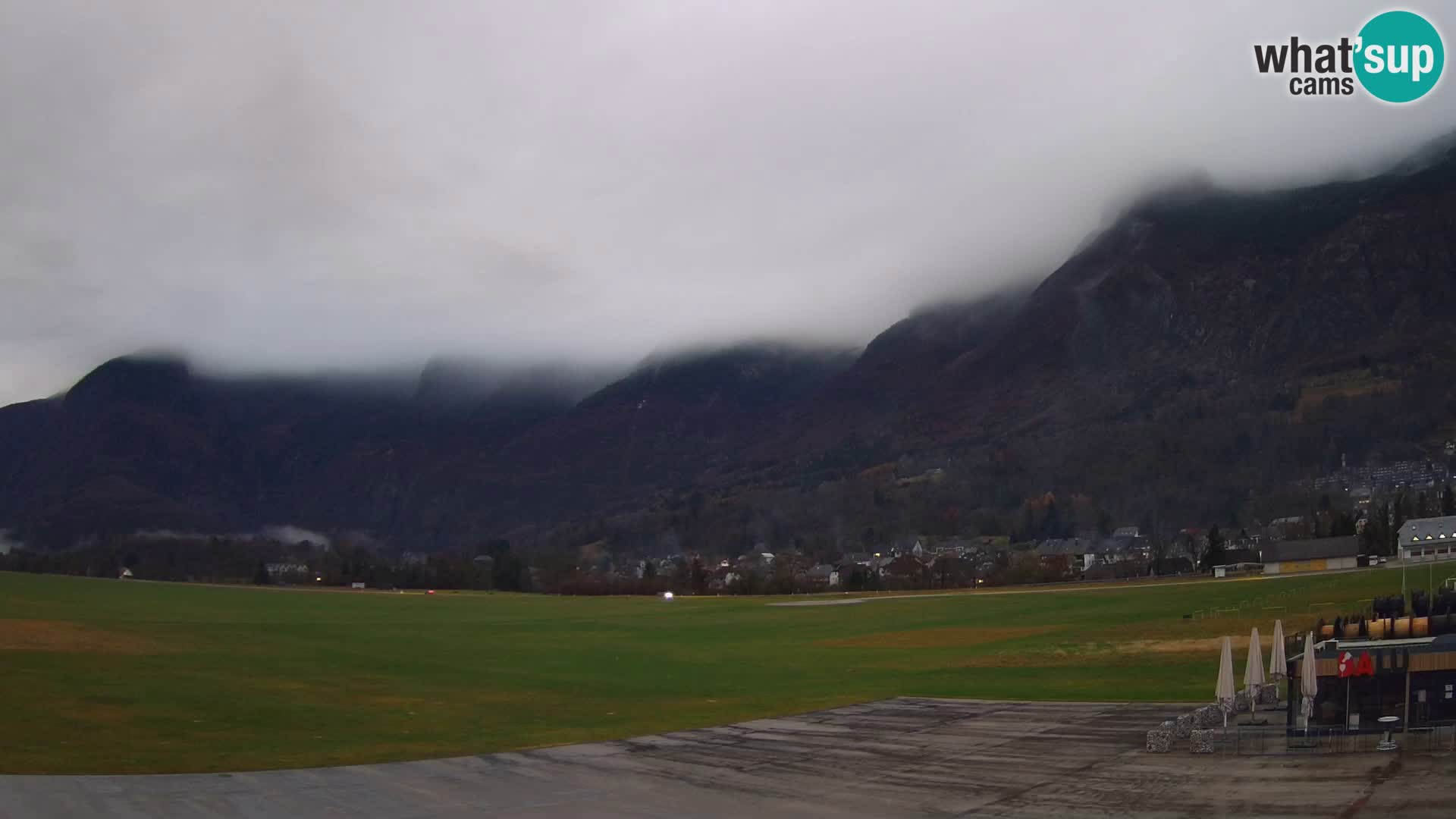 Spletna kamera letališče Bovec – pogled proti Kaninu