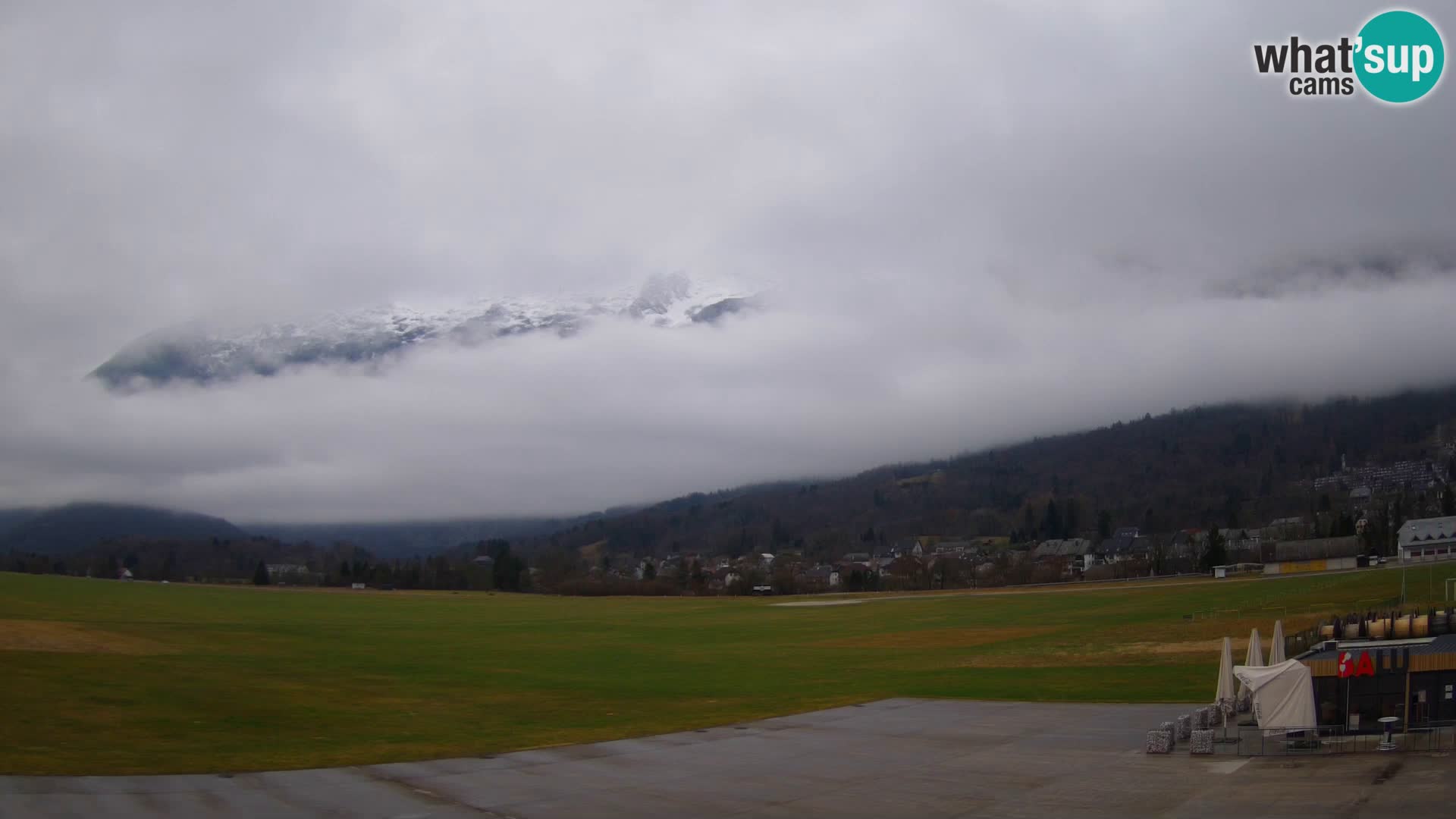 Web kamera uživo Zračna luka Bovec – Pogled na Kanin