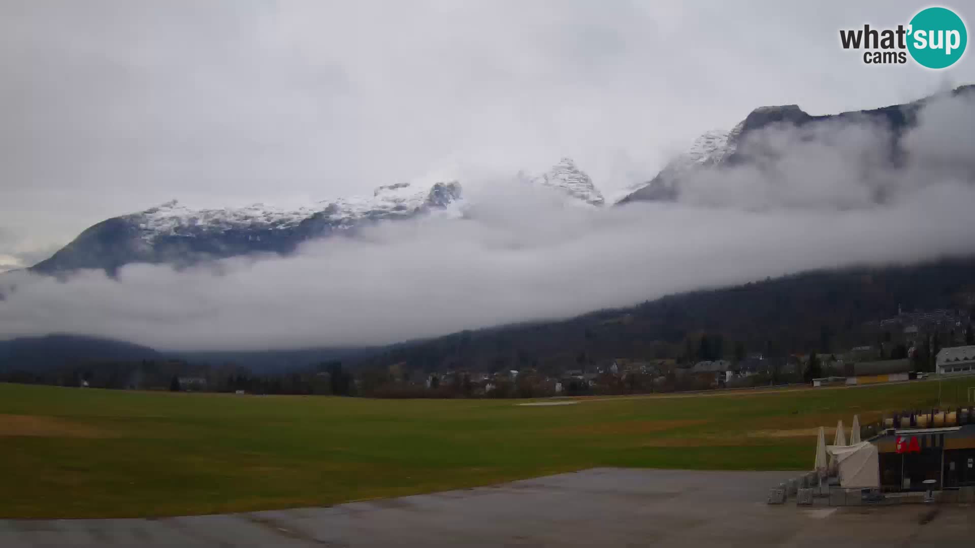 Webcam en direct Aéroport de Bovec – Vue sur Kanin