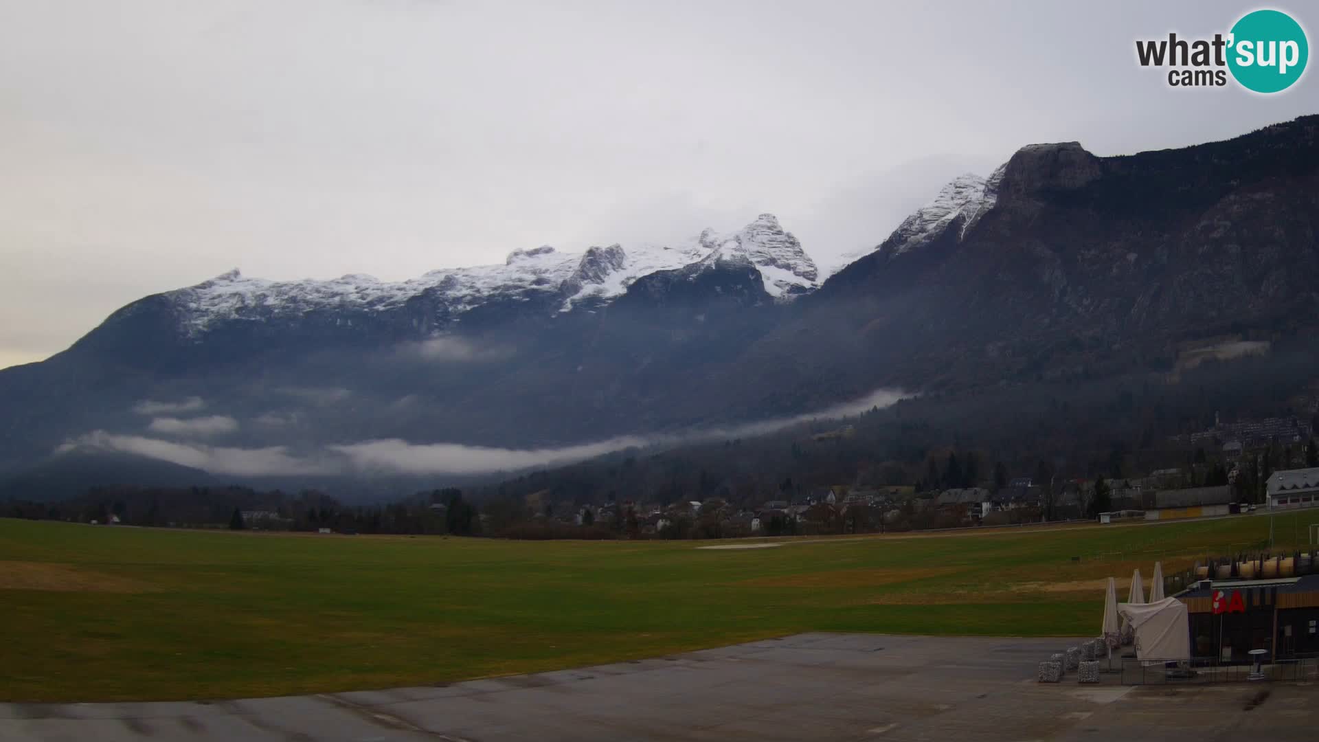 Web kamera uživo Zračna luka Bovec – Pogled na Kanin