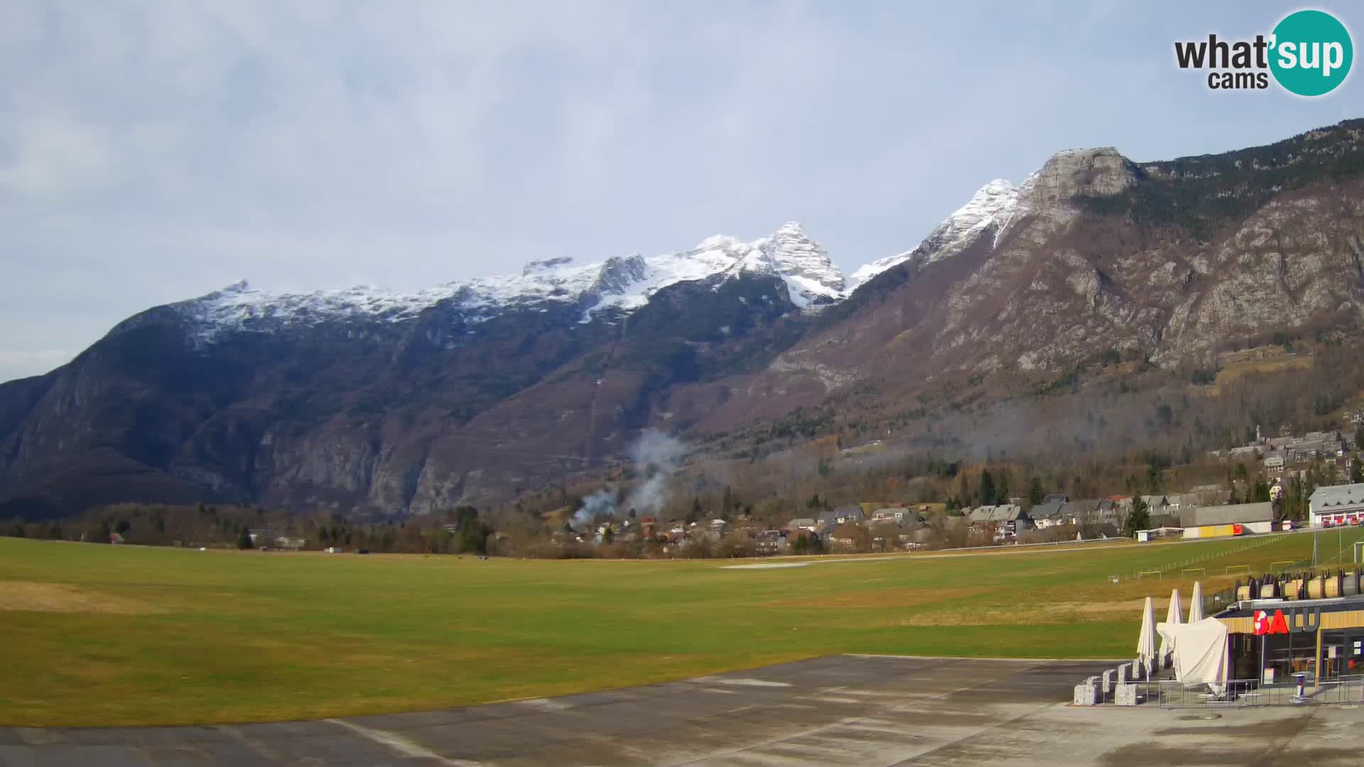 Webcam en direct Aéroport de Bovec – Vue sur Kanin