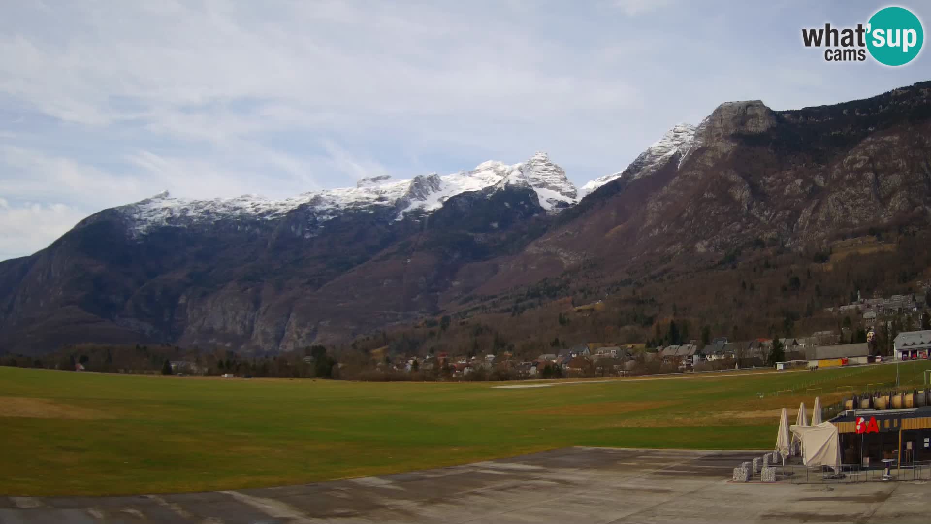 Live webcam Bovec airport – View to Kanin