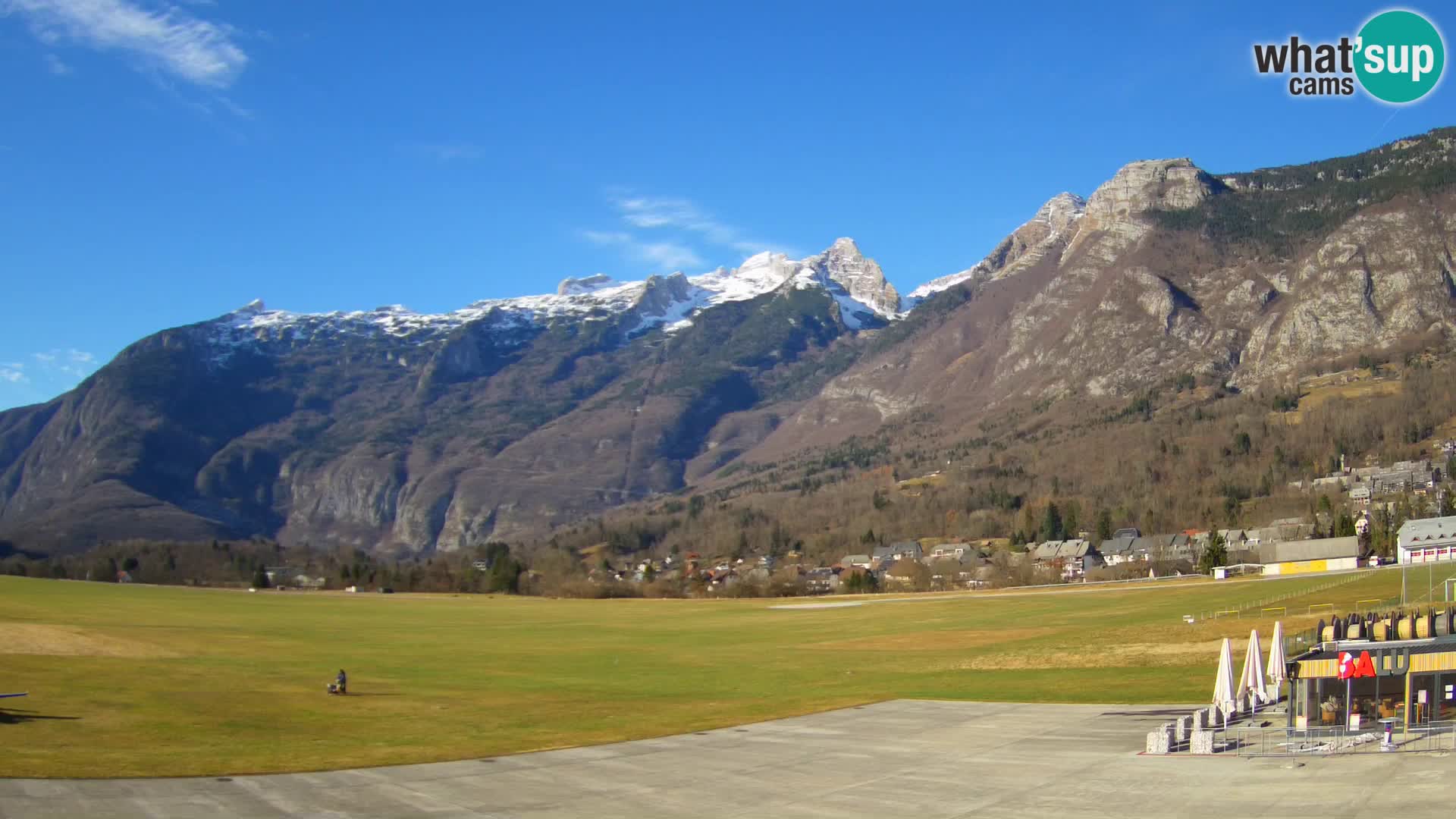 Webcam en direct Aéroport de Bovec – Vue sur Kanin