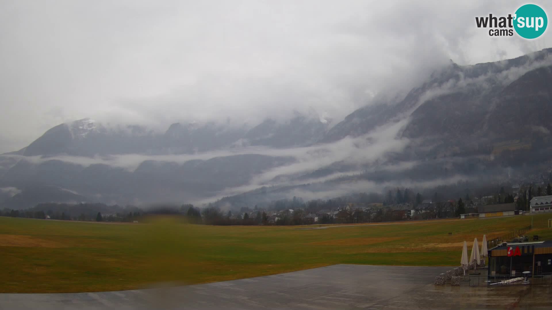 Web kamera uživo Zračna luka Bovec – Pogled na Kanin