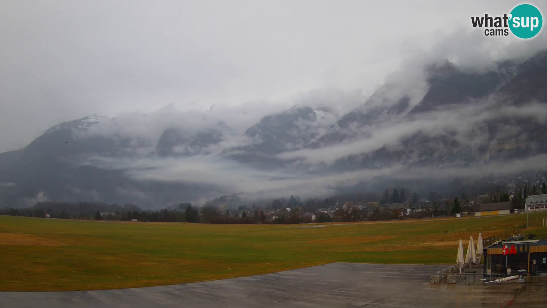 Webcam en direct Aéroport de Bovec – Vue sur Kanin