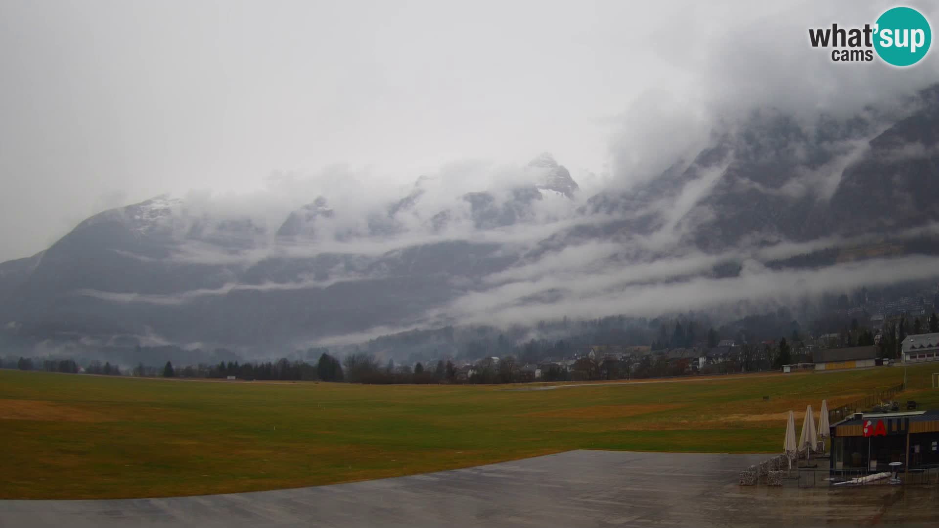 Live webcam Bovec airport – View to Kanin