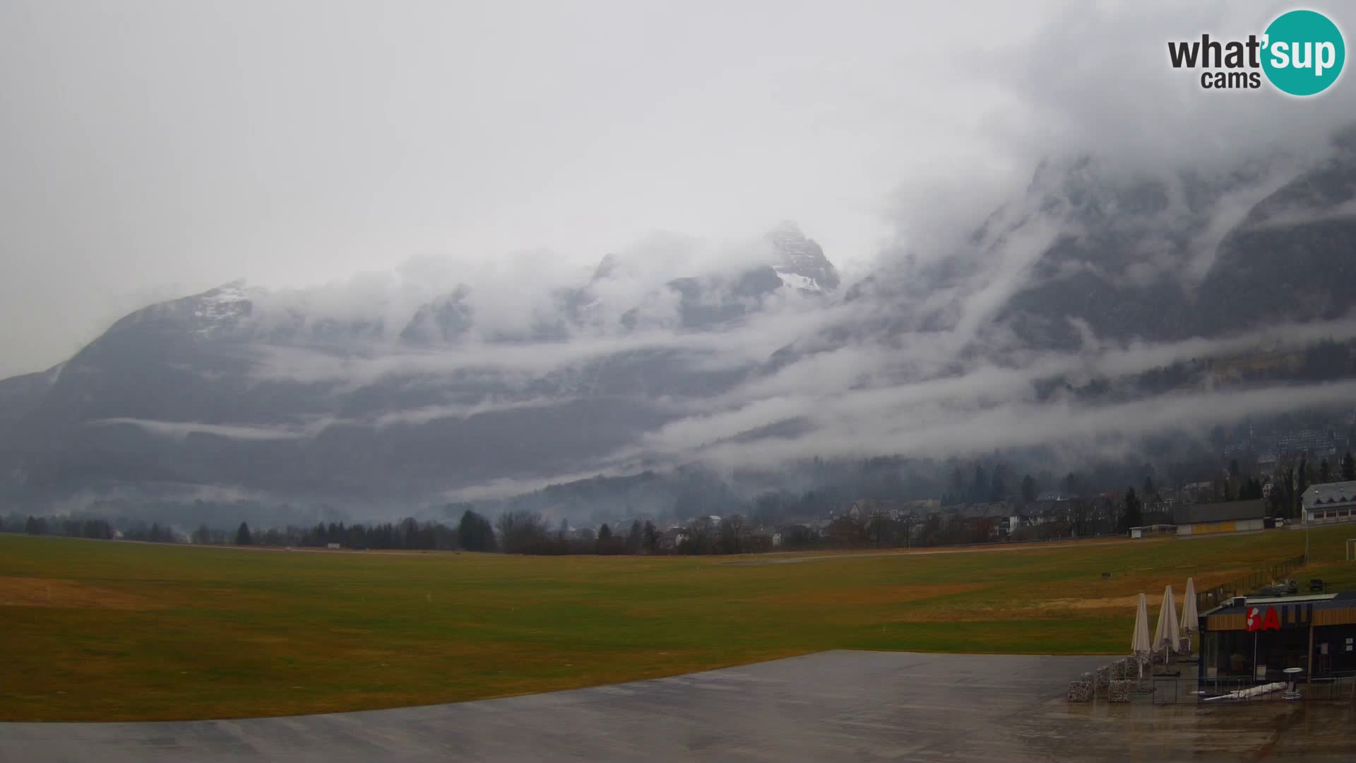Live webcam Bovec airport – View to Kanin