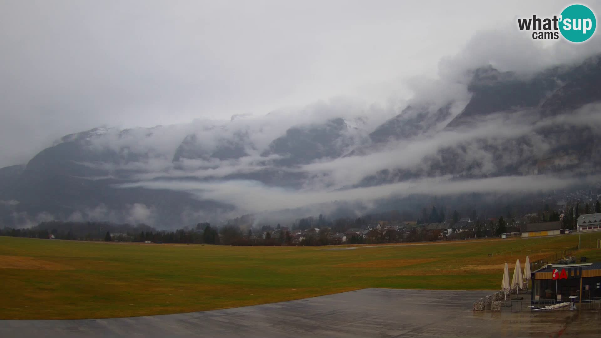 Webcam en direct Aéroport de Bovec – Vue sur Kanin