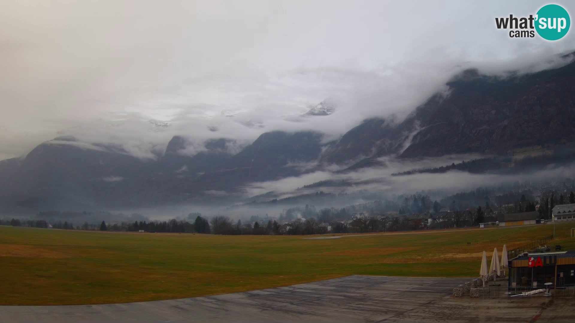 Spletna kamera letališče Bovec – pogled proti Kaninu