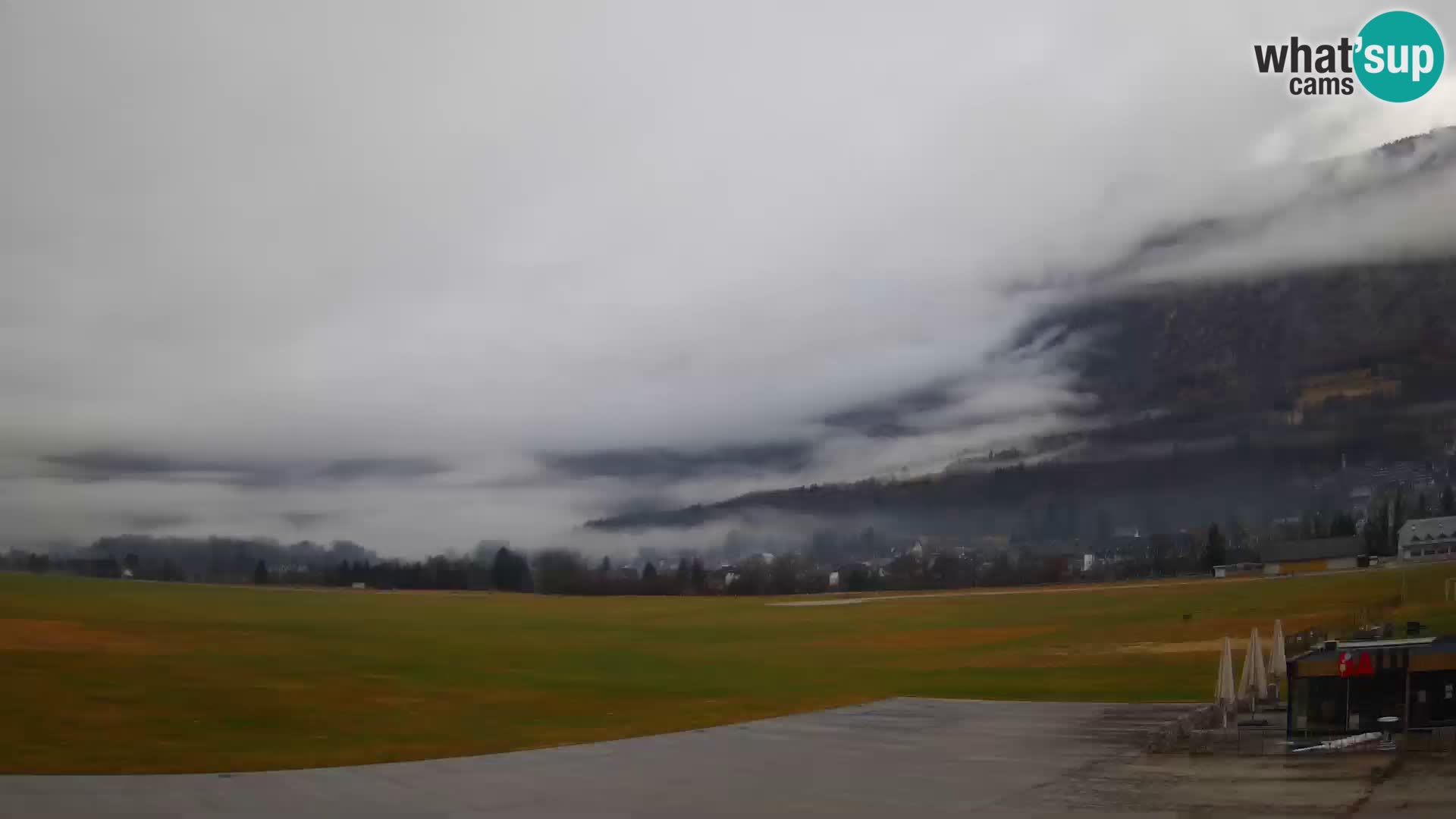 Web kamera uživo Zračna luka Bovec – Pogled na Kanin