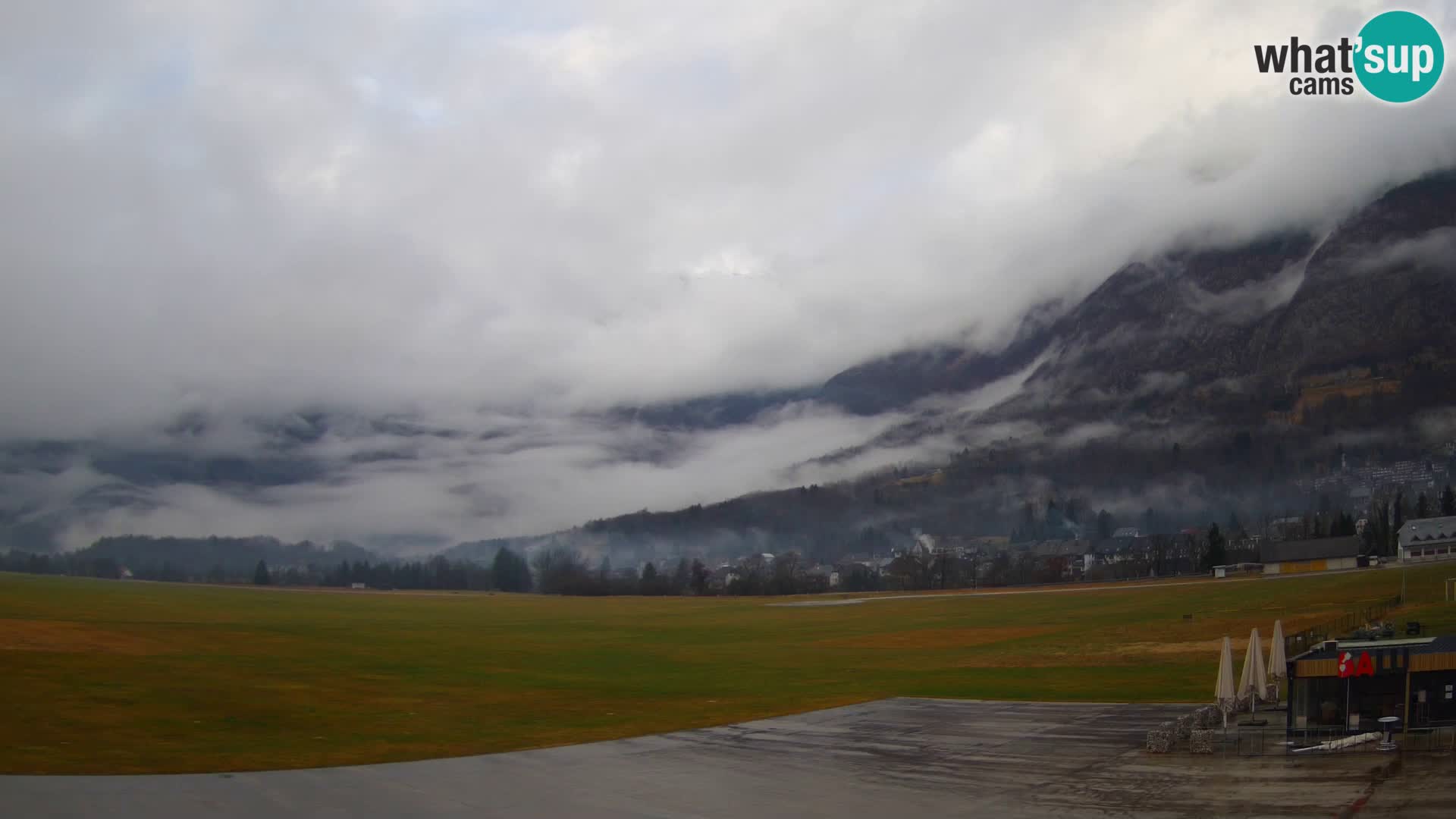 Webcam en direct Aéroport de Bovec – Vue sur Kanin