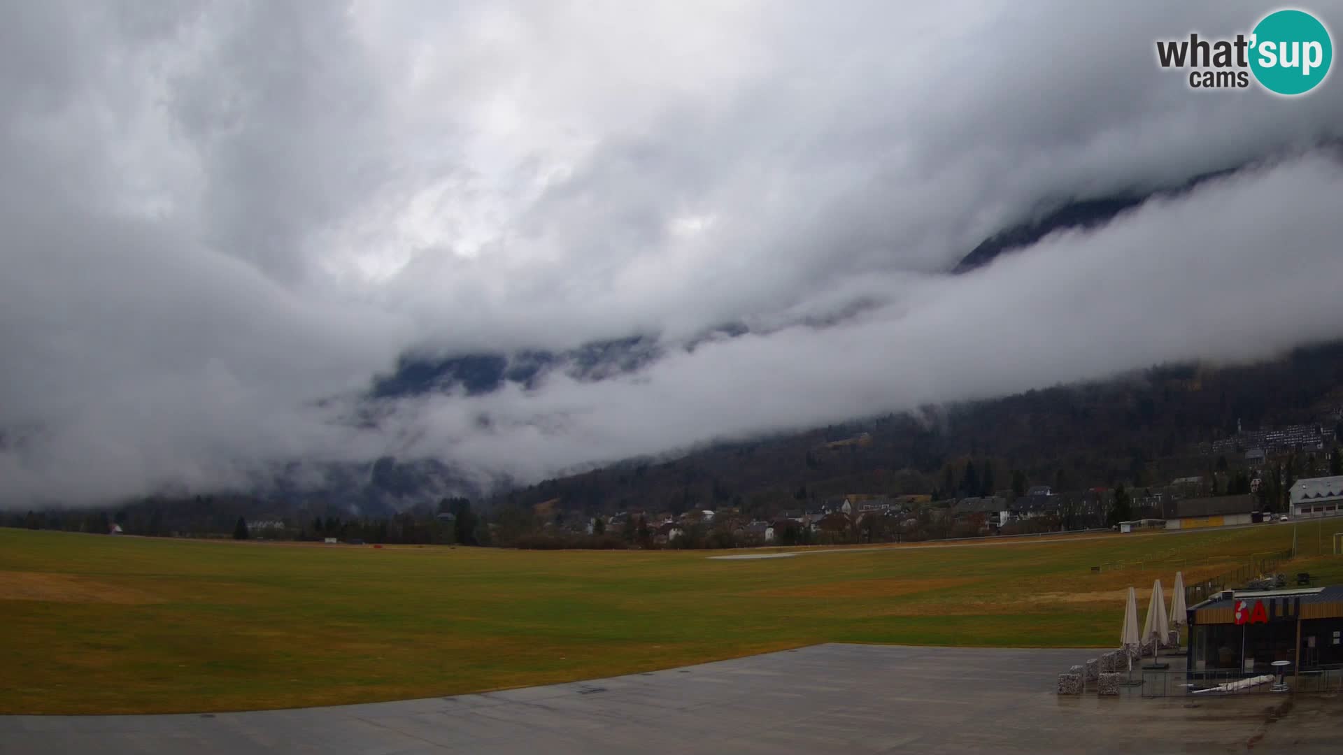 Live webcam Bovec airport – View to Kanin