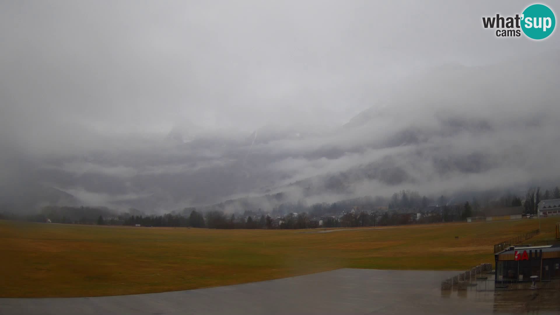 Web kamera uživo Zračna luka Bovec – Pogled na Kanin
