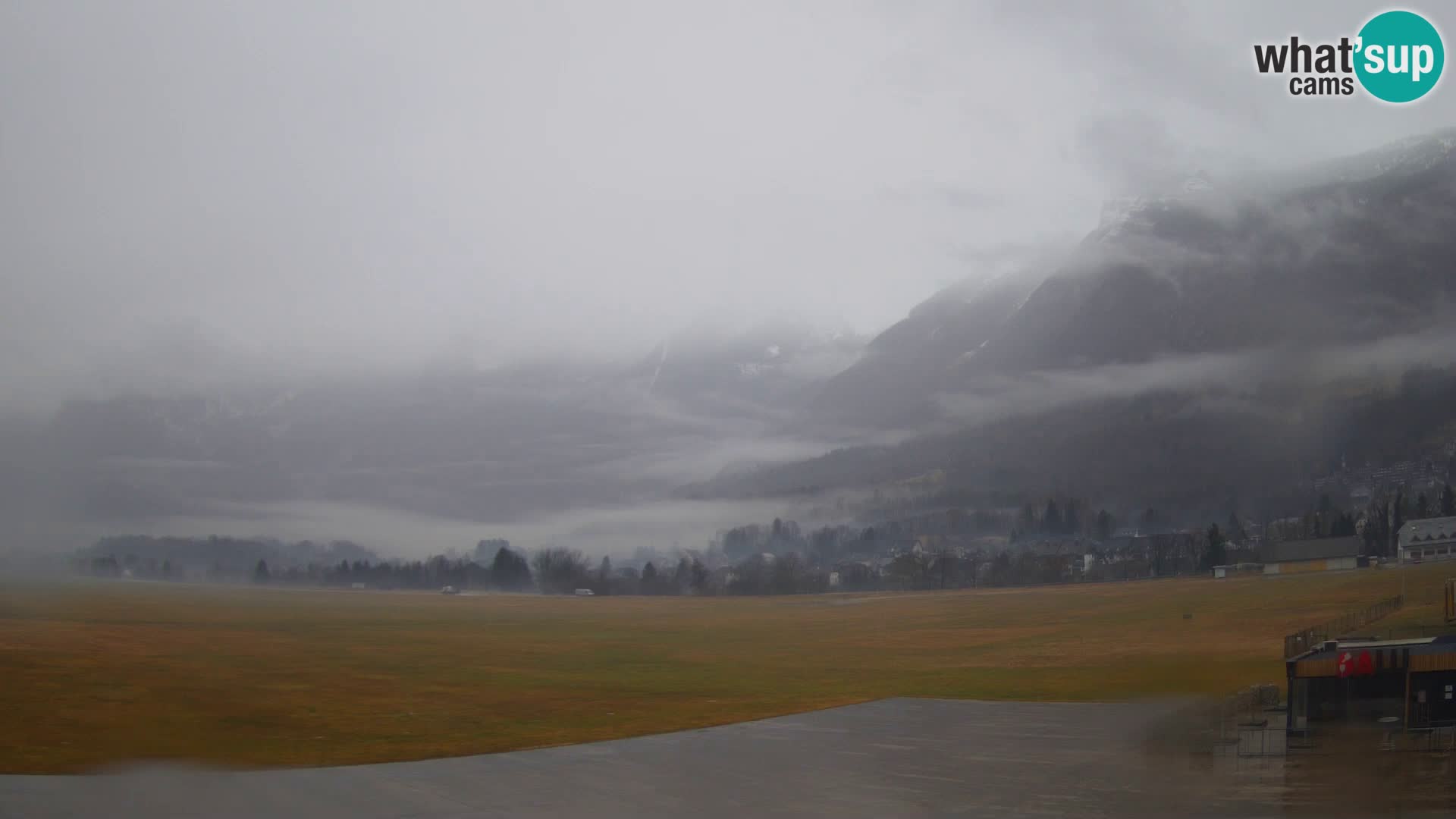 Web kamera uživo Zračna luka Bovec – Pogled na Kanin