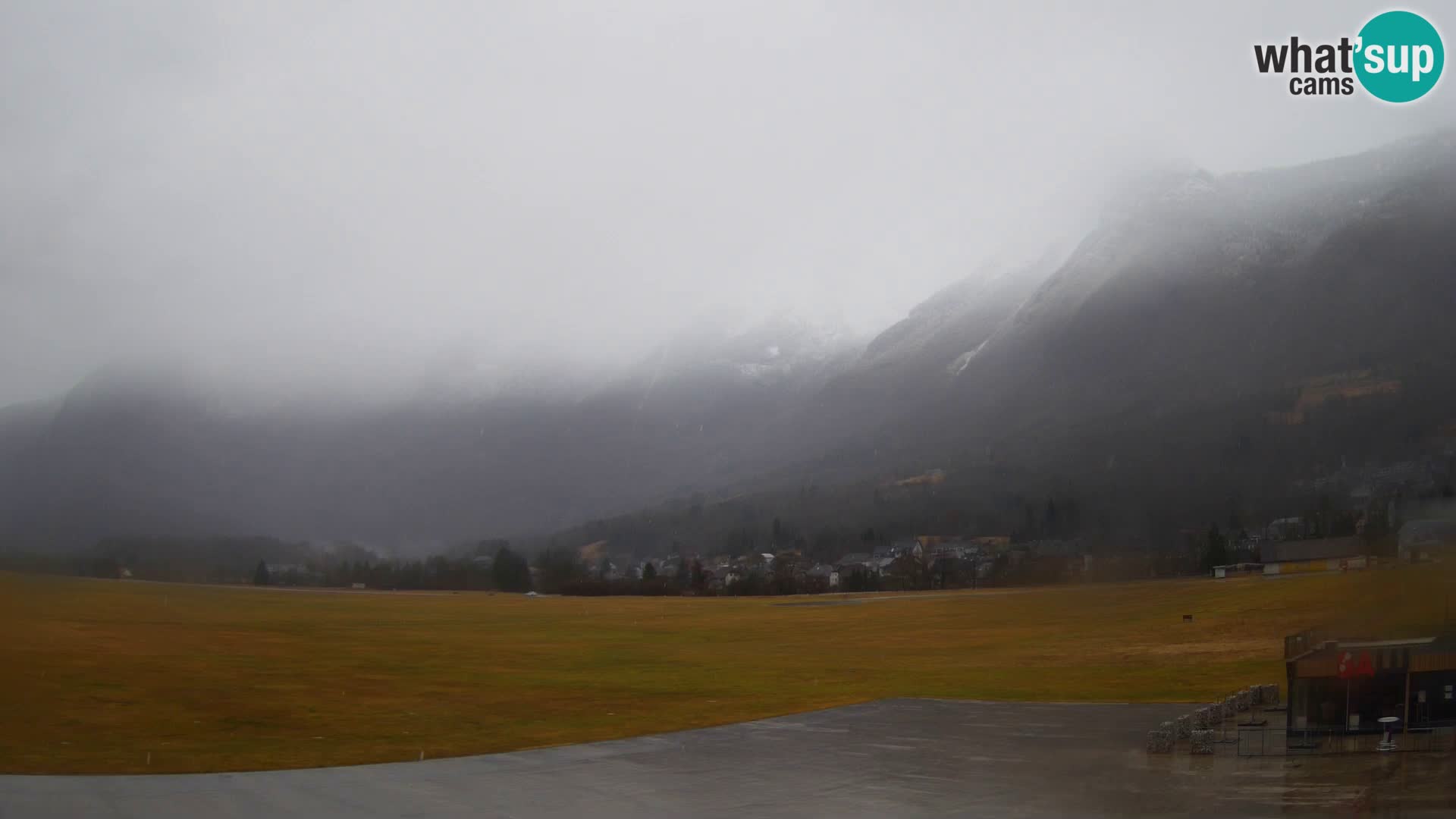 Web kamera uživo Zračna luka Bovec – Pogled na Kanin