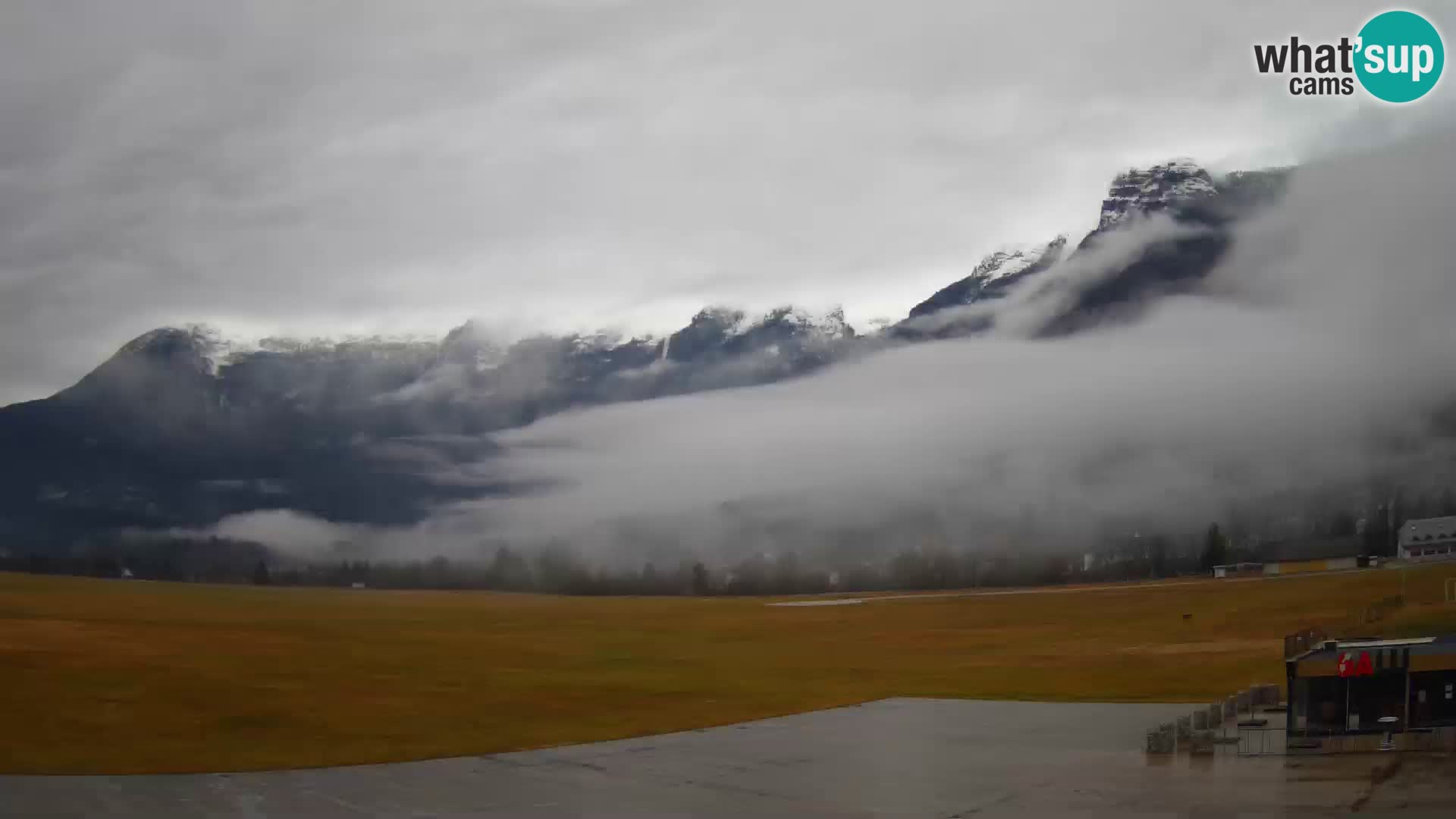 Live webcam Bovec airport – View to Kanin